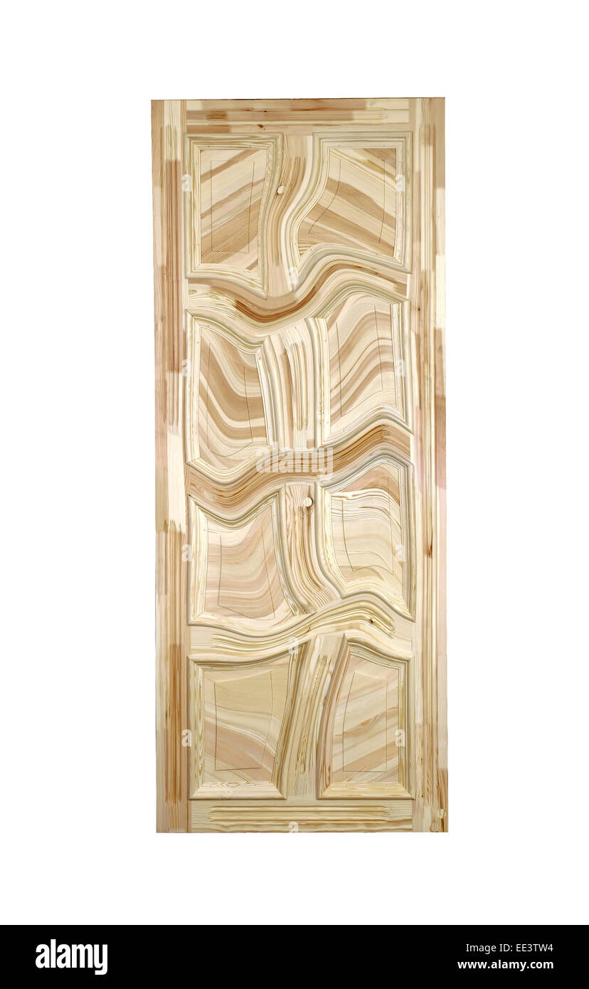 Porta. Sfondo bianco. porta sfondi nessuno colore fotografia immagine ingresso curva antichi verticale anteriore vecchio telaio in legno ou Foto Stock