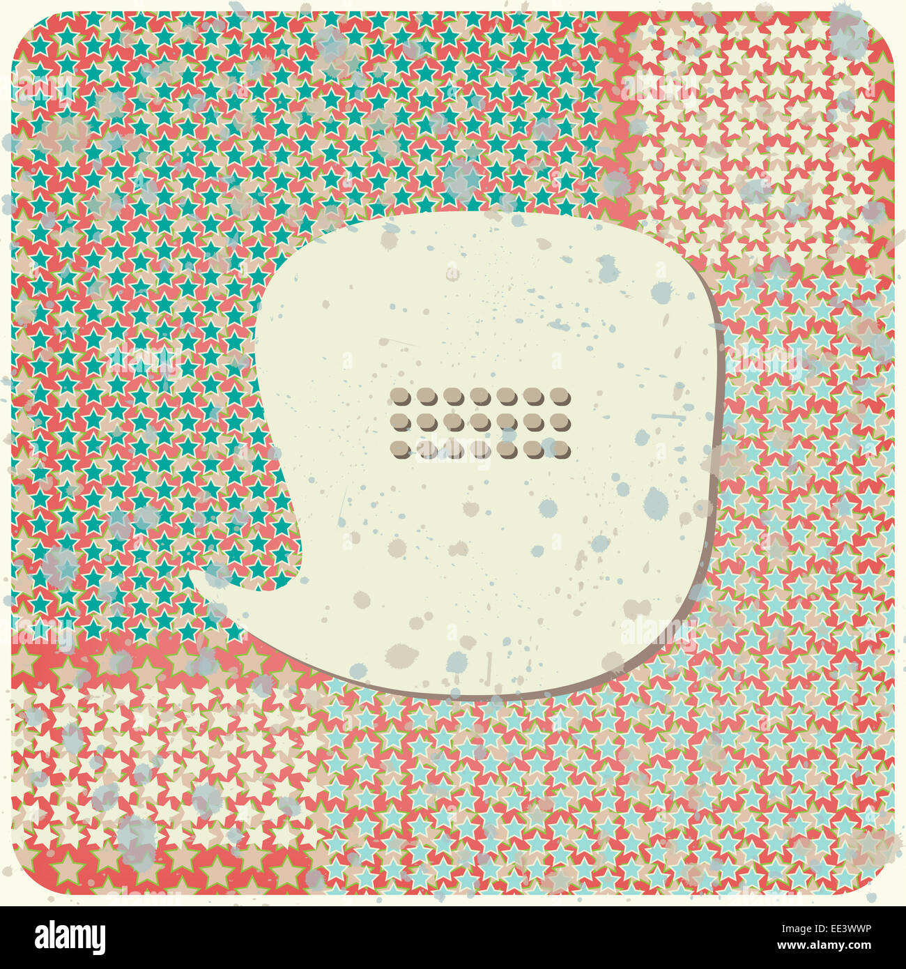 Discorso bolla su star dello sfondo. Vettore. EPS 10. Foto Stock