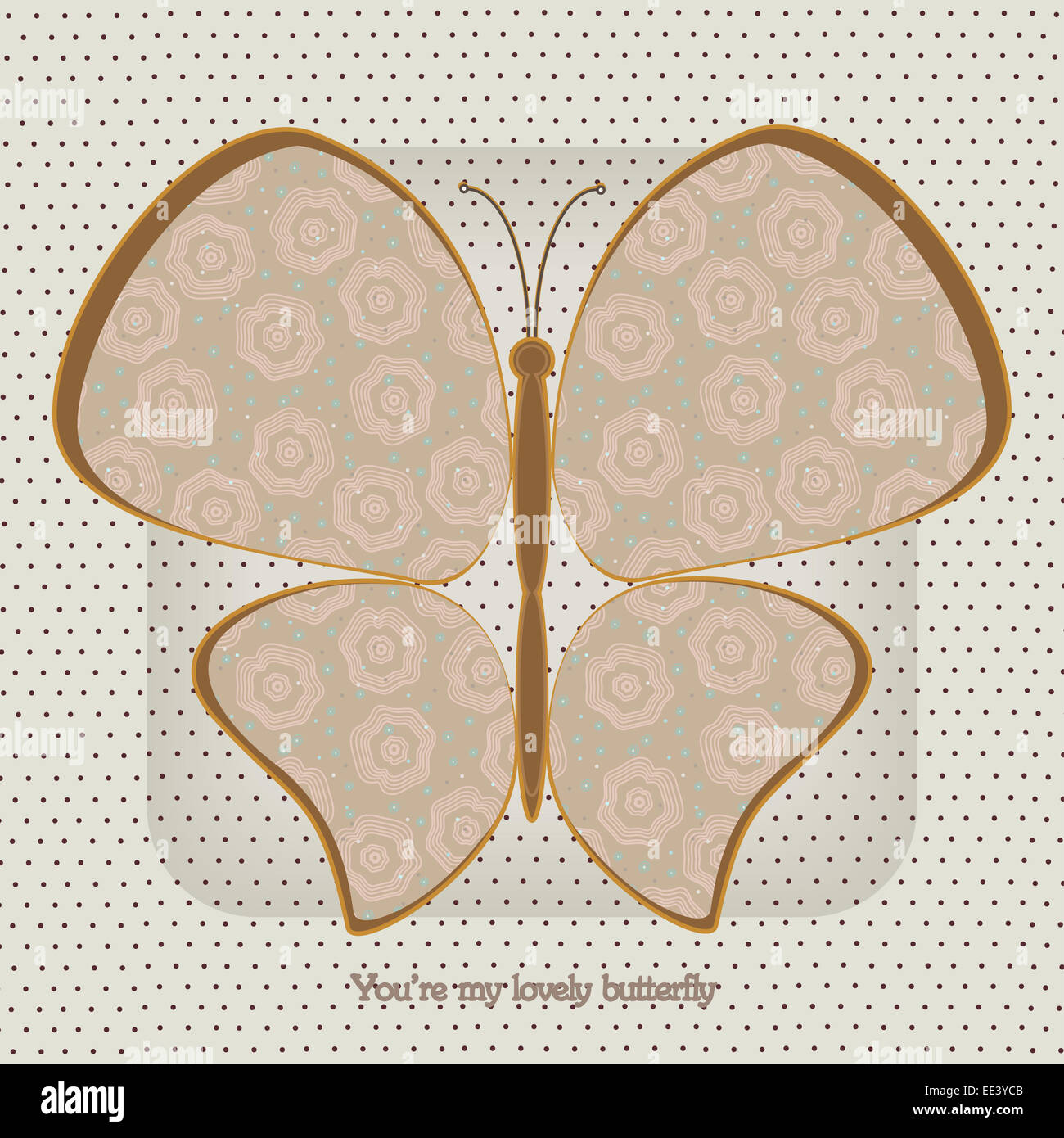 Abstract floral butterfly. Vettore. Eps 10 Foto Stock