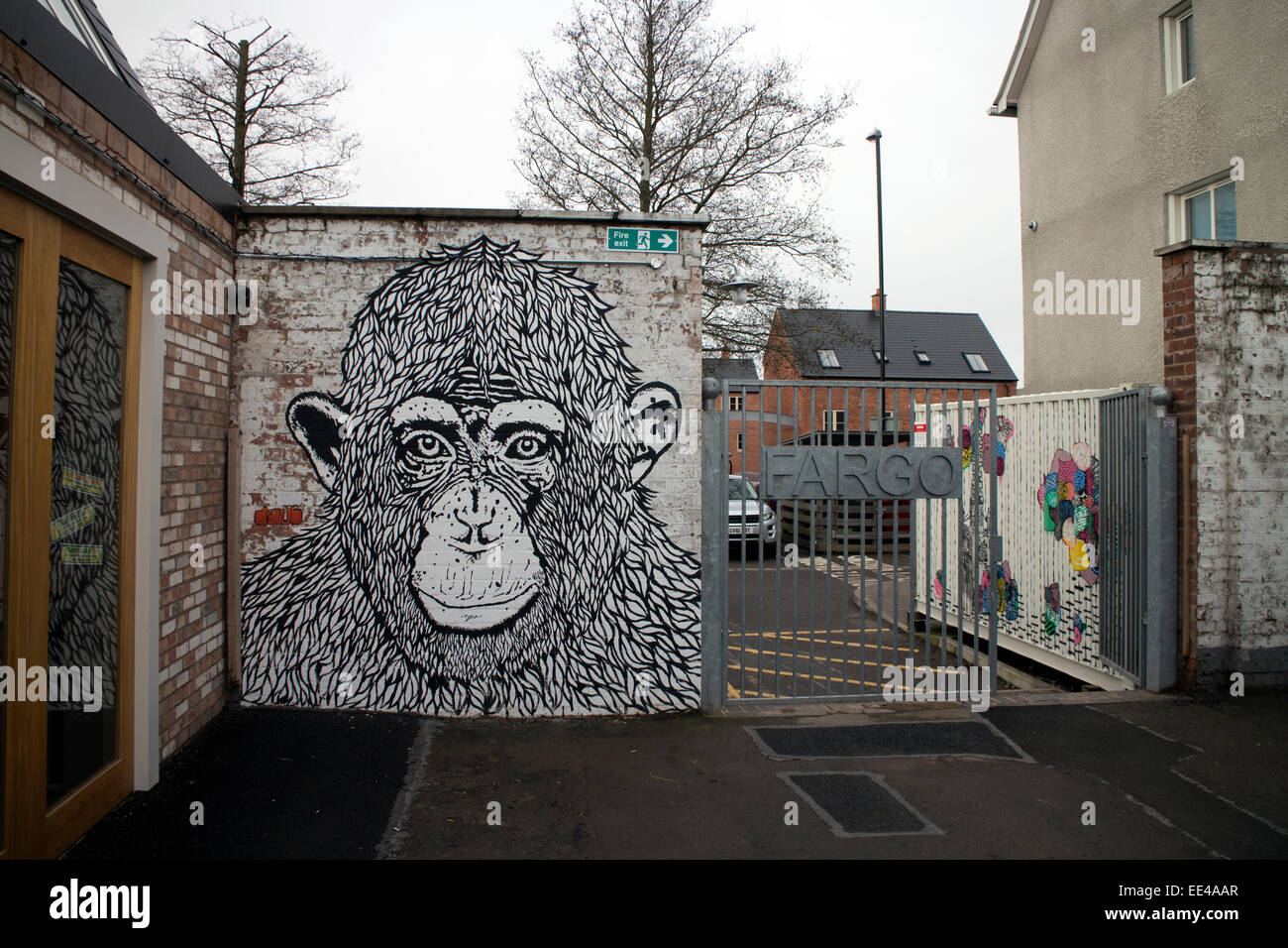 Murale nel villaggio di FarGo, lungi Gosford Street, Coventry, Regno Unito Foto Stock Murale nel villaggio di FarGo, lungi Gosford Street, Coventry, Regno Unito Foto Stock