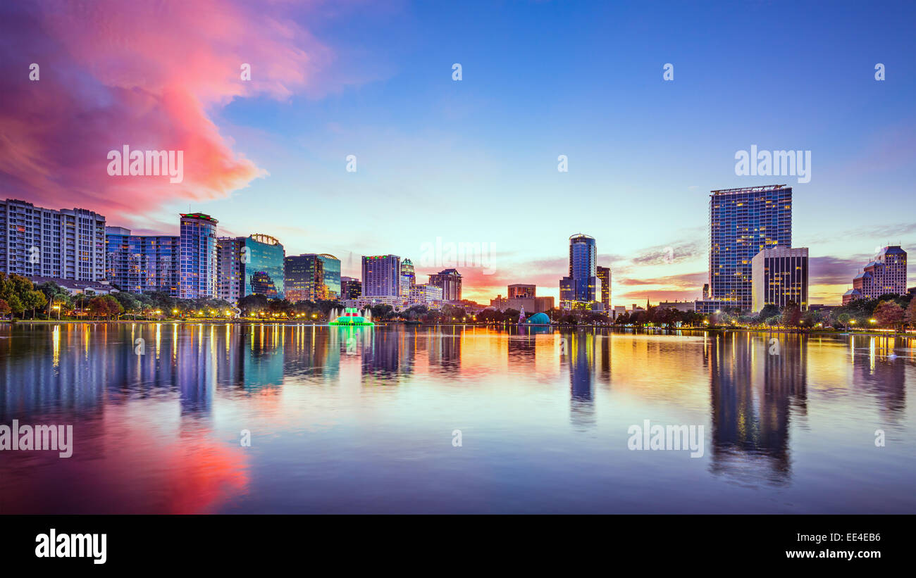 Orlando, Florida, Stati Uniti d'America lo skyline della citta'. Foto Stock