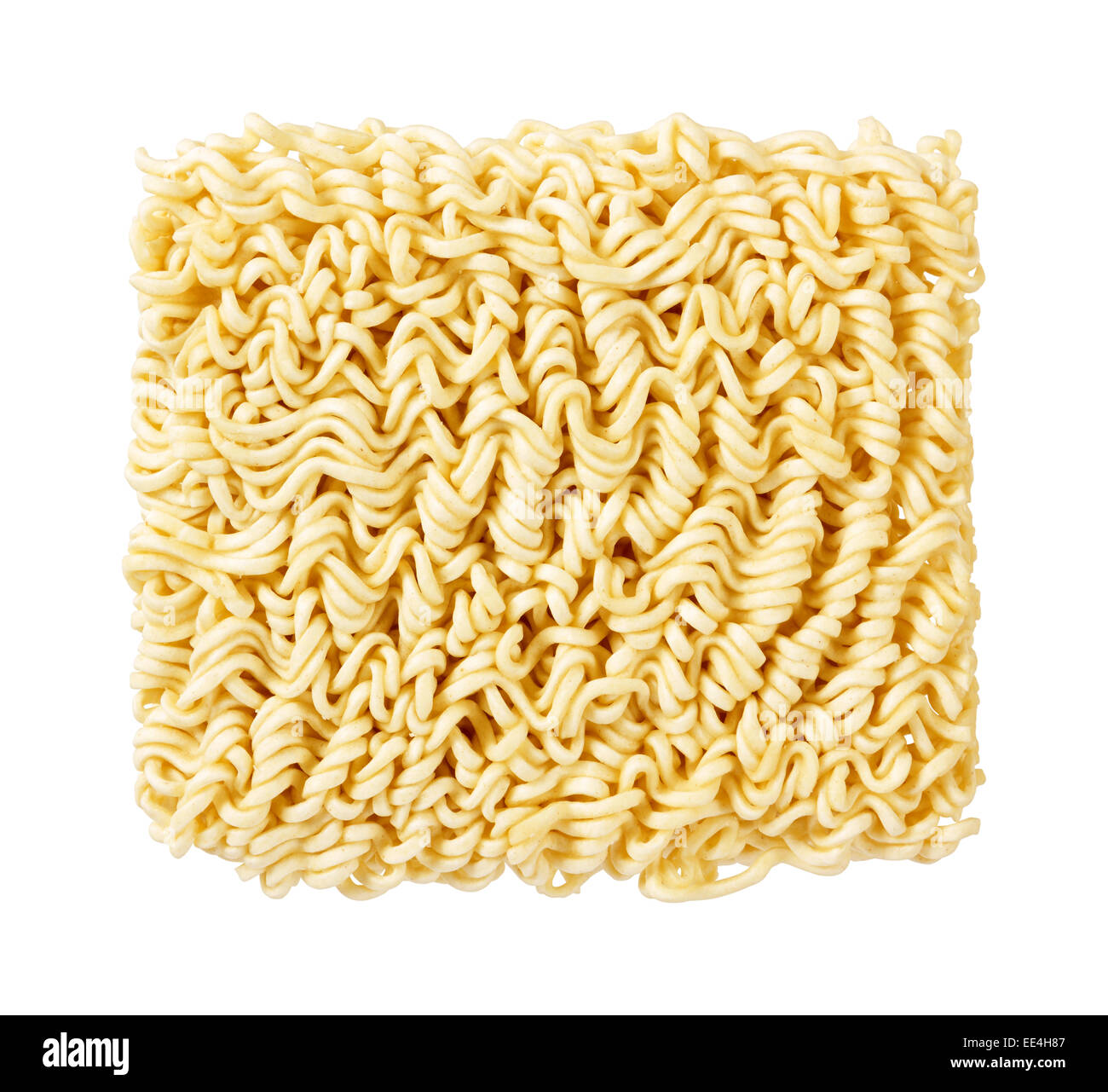 Spaghetti Ramen isolato su bianco. Foto Stock