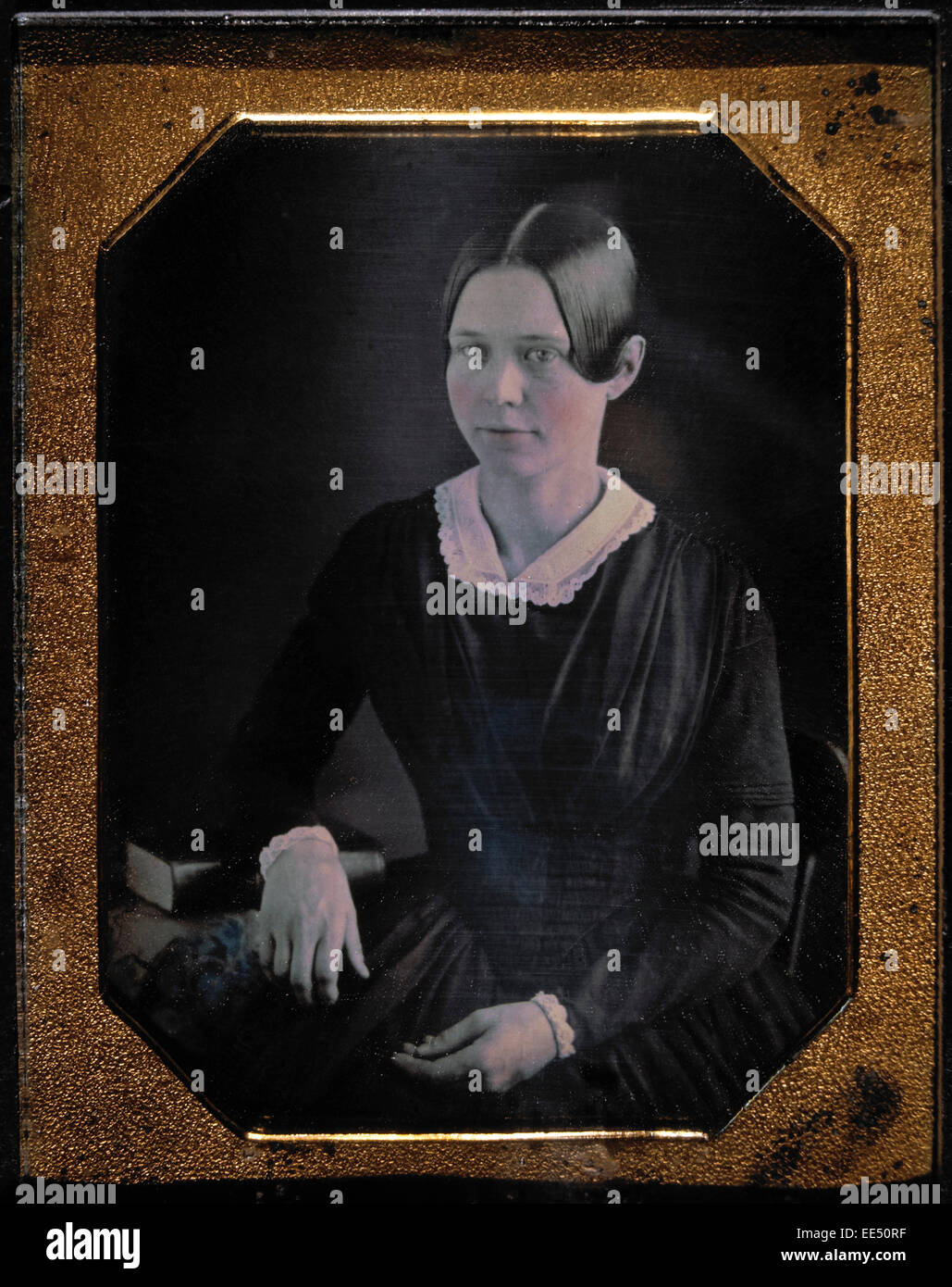 Giovane donna, Ritratto, Daguerreotype, circa 1850 Foto Stock