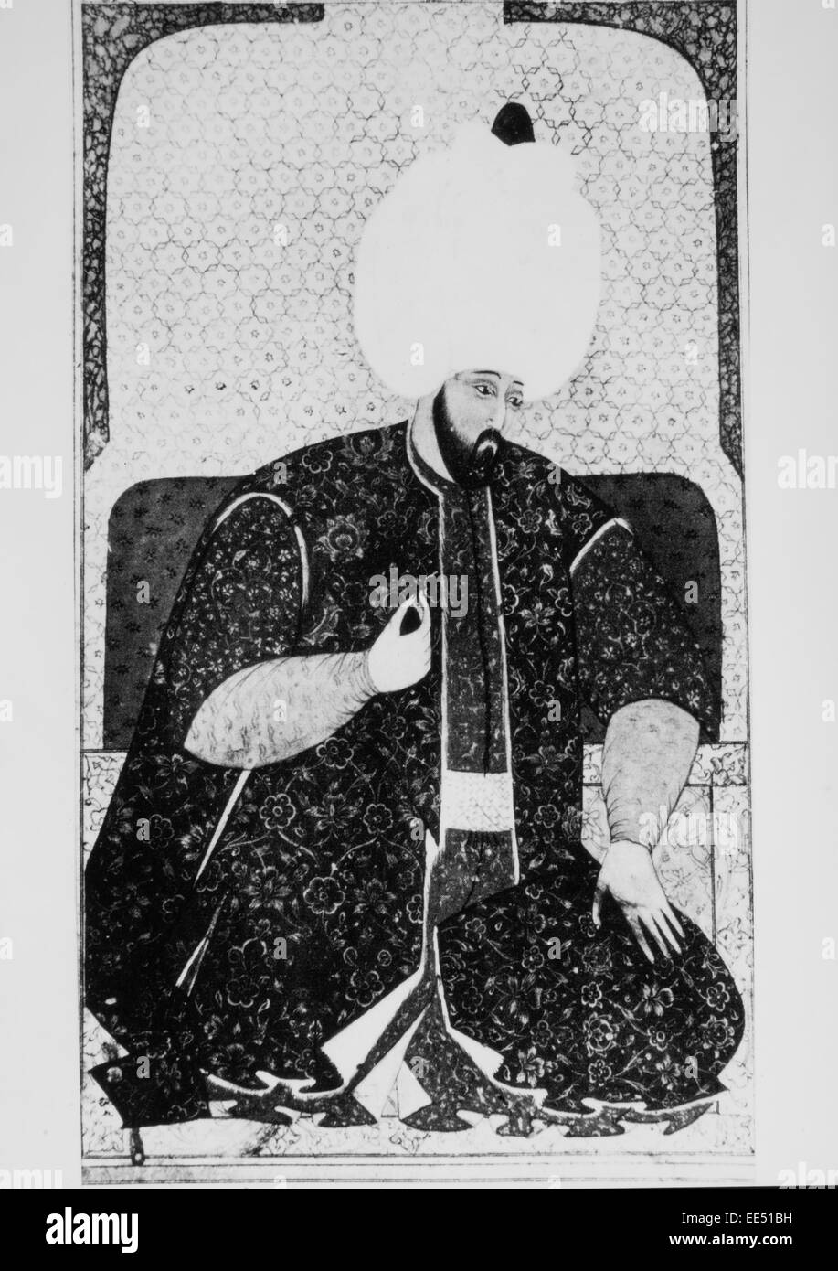 Sulayman I o Sulayman il Magnifico (1494-1566), il sultano ottomano, Ritratto Foto Stock