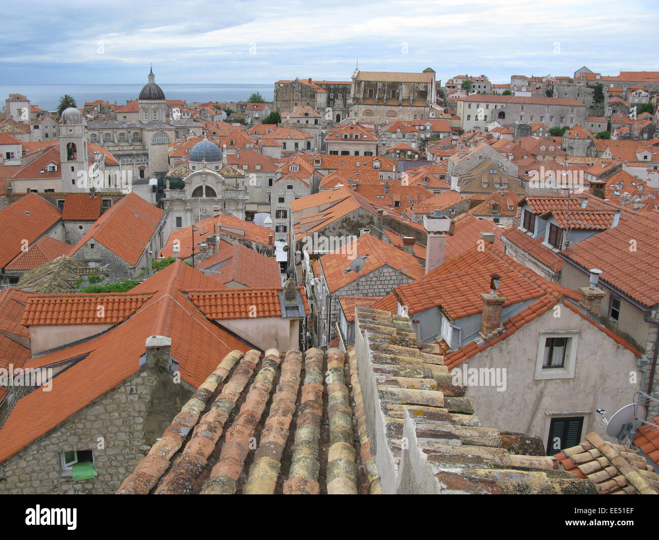 Croazia Città di Dubrovnik si trova sul mare Adriatico Foto Stock