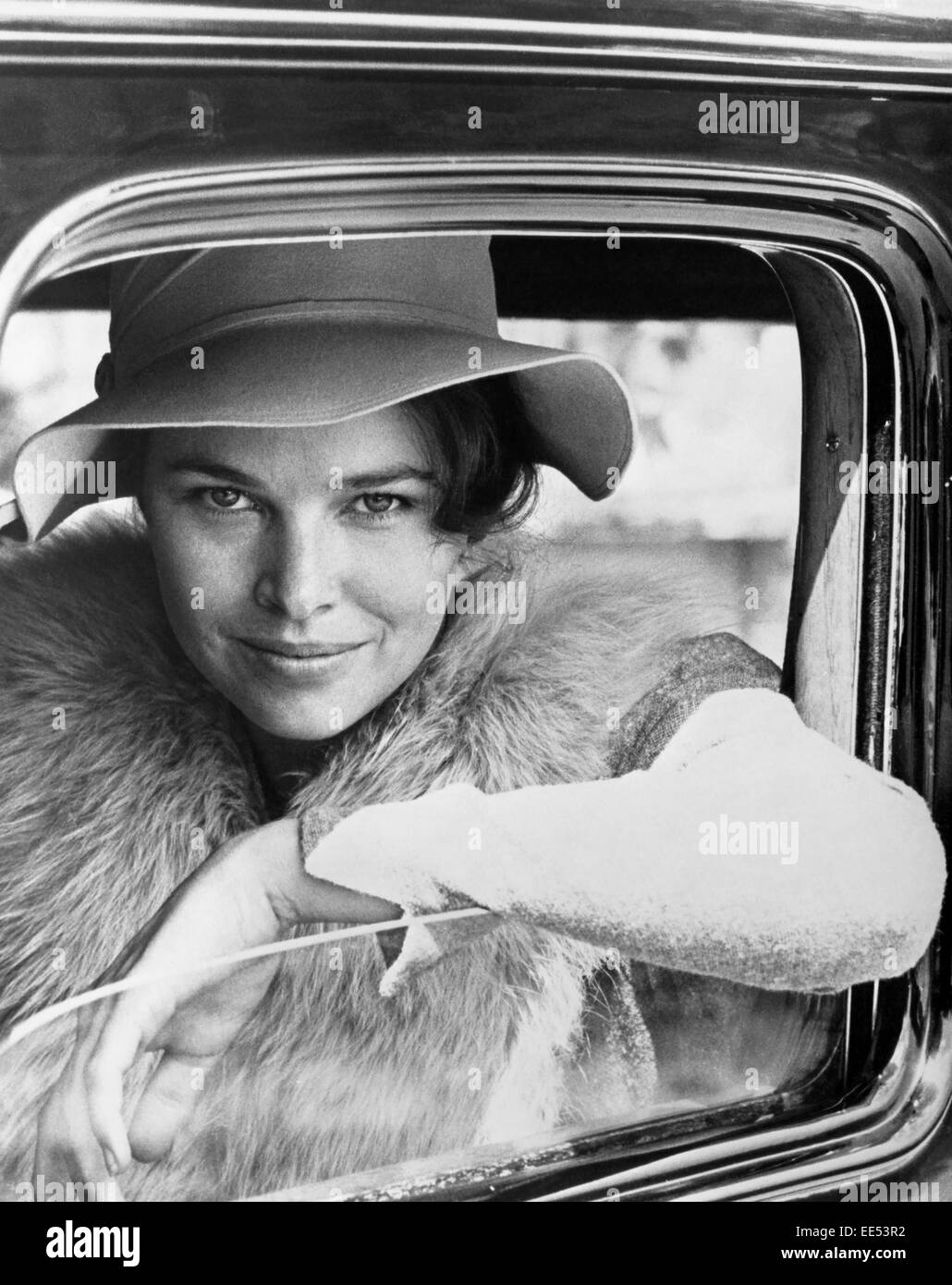 Michelle Philips, sul set del film, 'Dillinger', 1973 Foto Stock