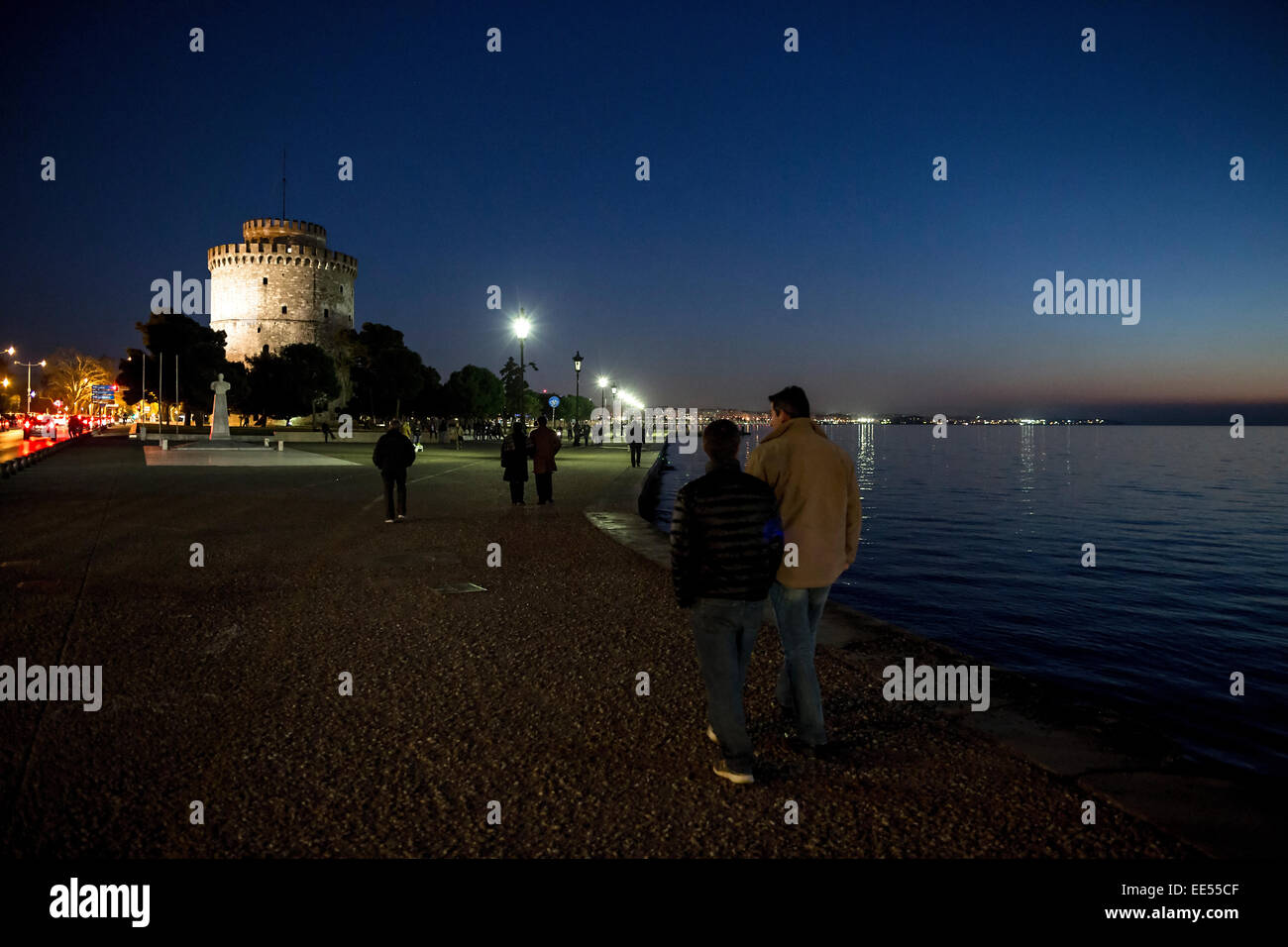 Torre Bianca di Salonicco attrazione landmark vista lungomare visite turistiche Foto Stock