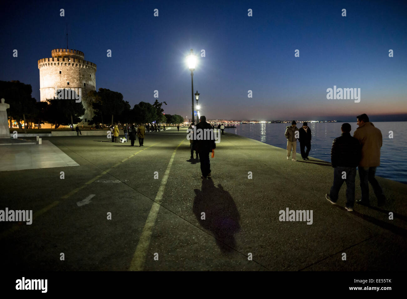 Torre Bianca di Salonicco attrazione landmark vista lungomare visite turistiche Foto Stock