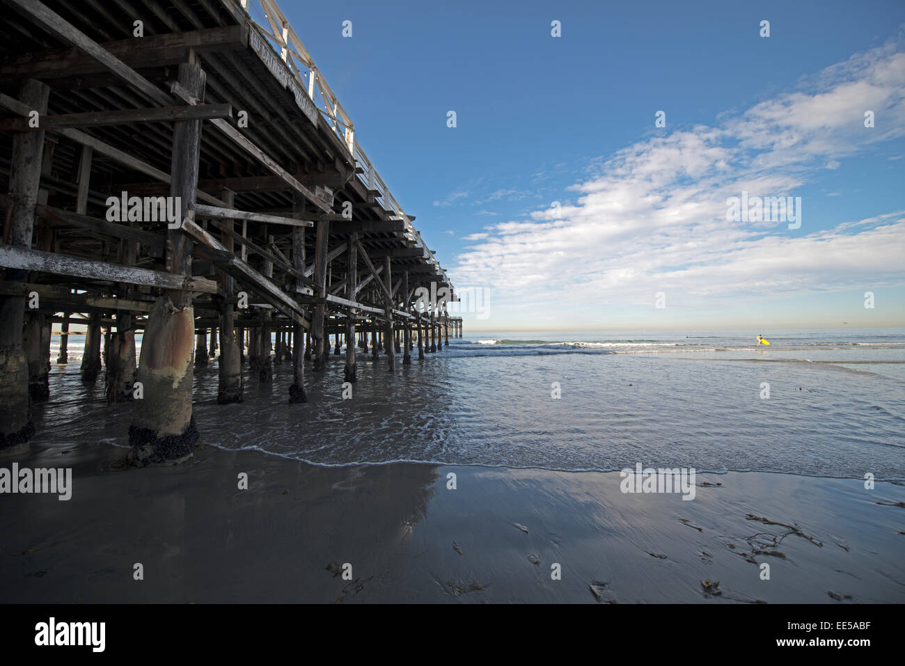 Crystal Pier, Pacific Beach, San Diego, California USA Foto Stock
