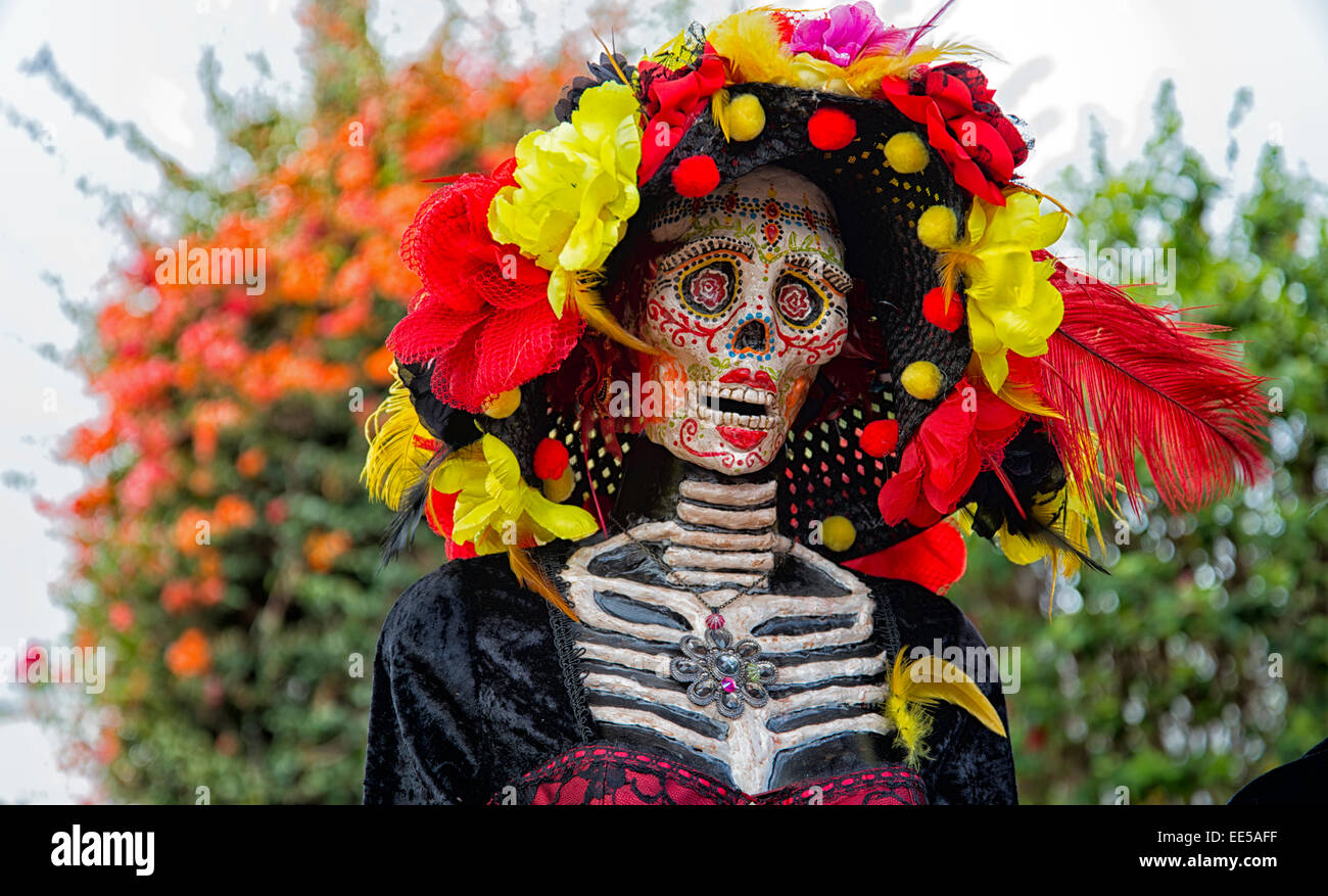 La Catrina, Dia de los Muertos, il giorno dei morti, centro storico, San Diego, California USA Foto Stock