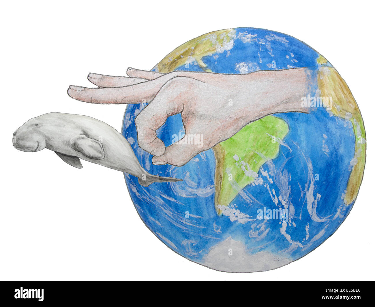 Dugongo ha portato all'estinzione Foto Stock