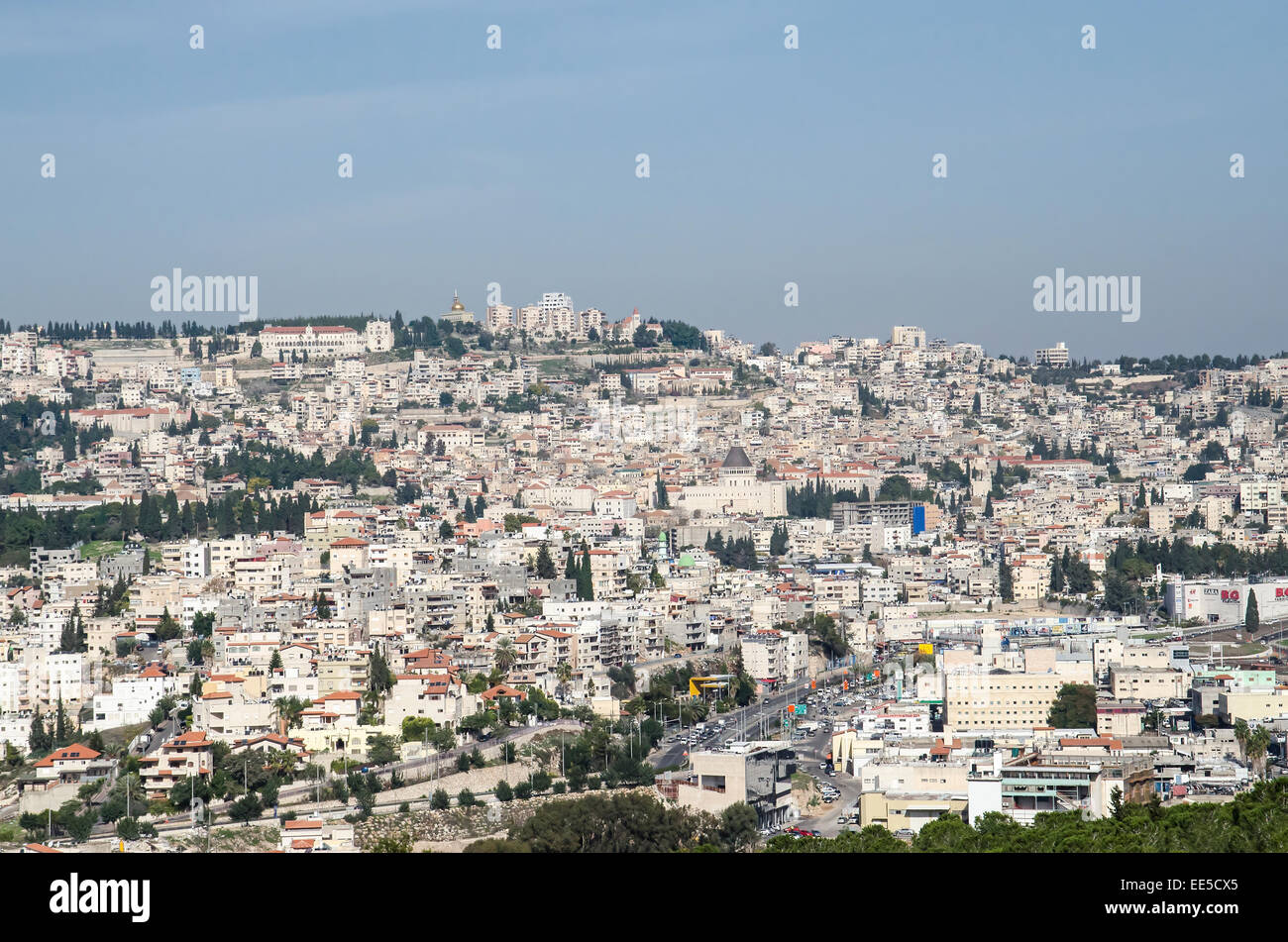 Israele, Bassa Galilea, Monte precipizio che si affaccia Nazareth Foto Stock