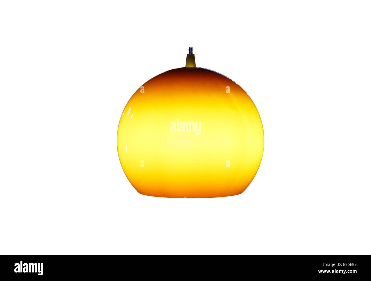 Spia di colore giallo su sfondo bianco. Foto Stock