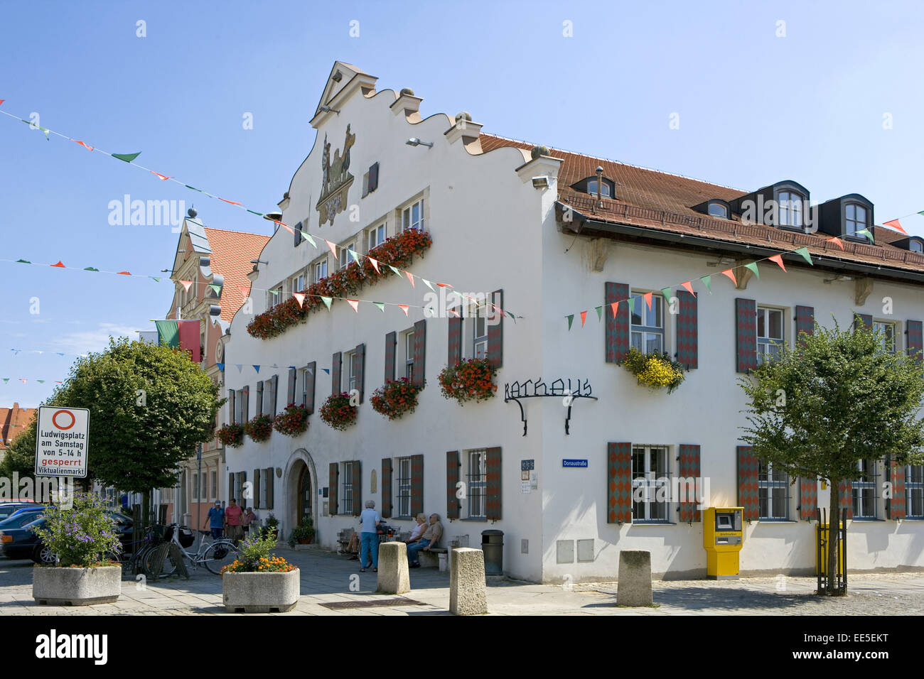 Deutschland, Bayern, Kehlheim, Niederbayern, Gebaeude, Innenstadt, Neues Rathaus Foto Stock
