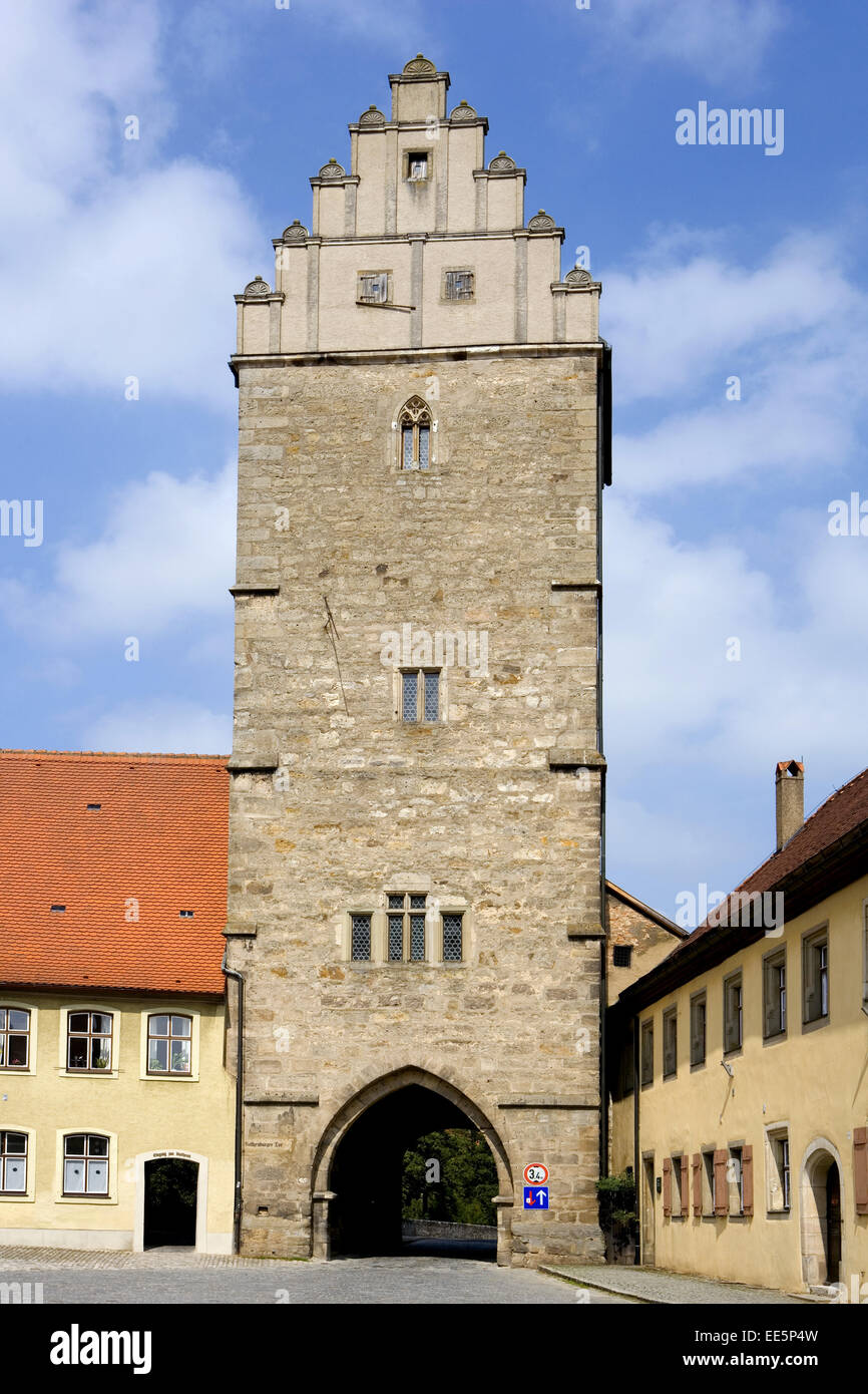 Deutschland, Bayern, Franken, Dinkelsbuehl, Europa, Sueddeutschland, Mittelfranken, Stadt, Innenstadt, Sehenswuerdigkeit, Gebaeu Foto Stock