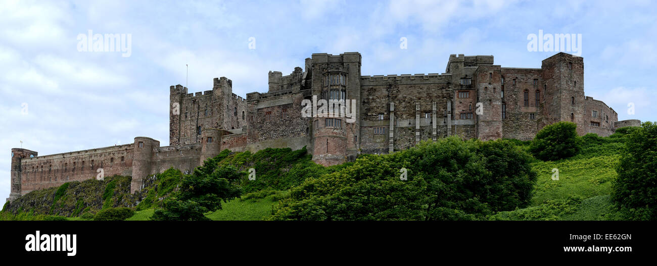 Il castello di Bamburgh, Northumberland Foto Stock