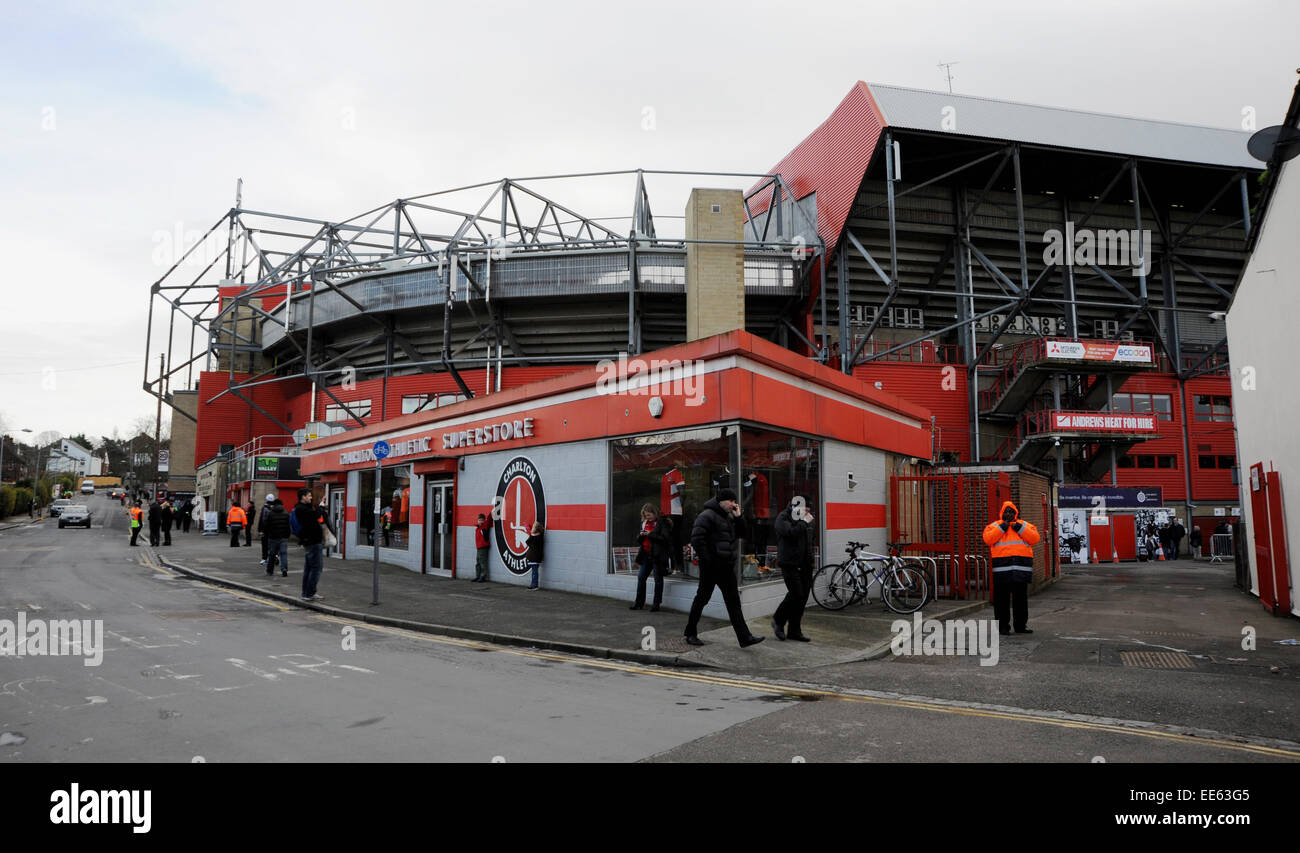 Charlton Athletic Football Ground la valle a sud-est di Londra REGNO UNITO Foto Stock