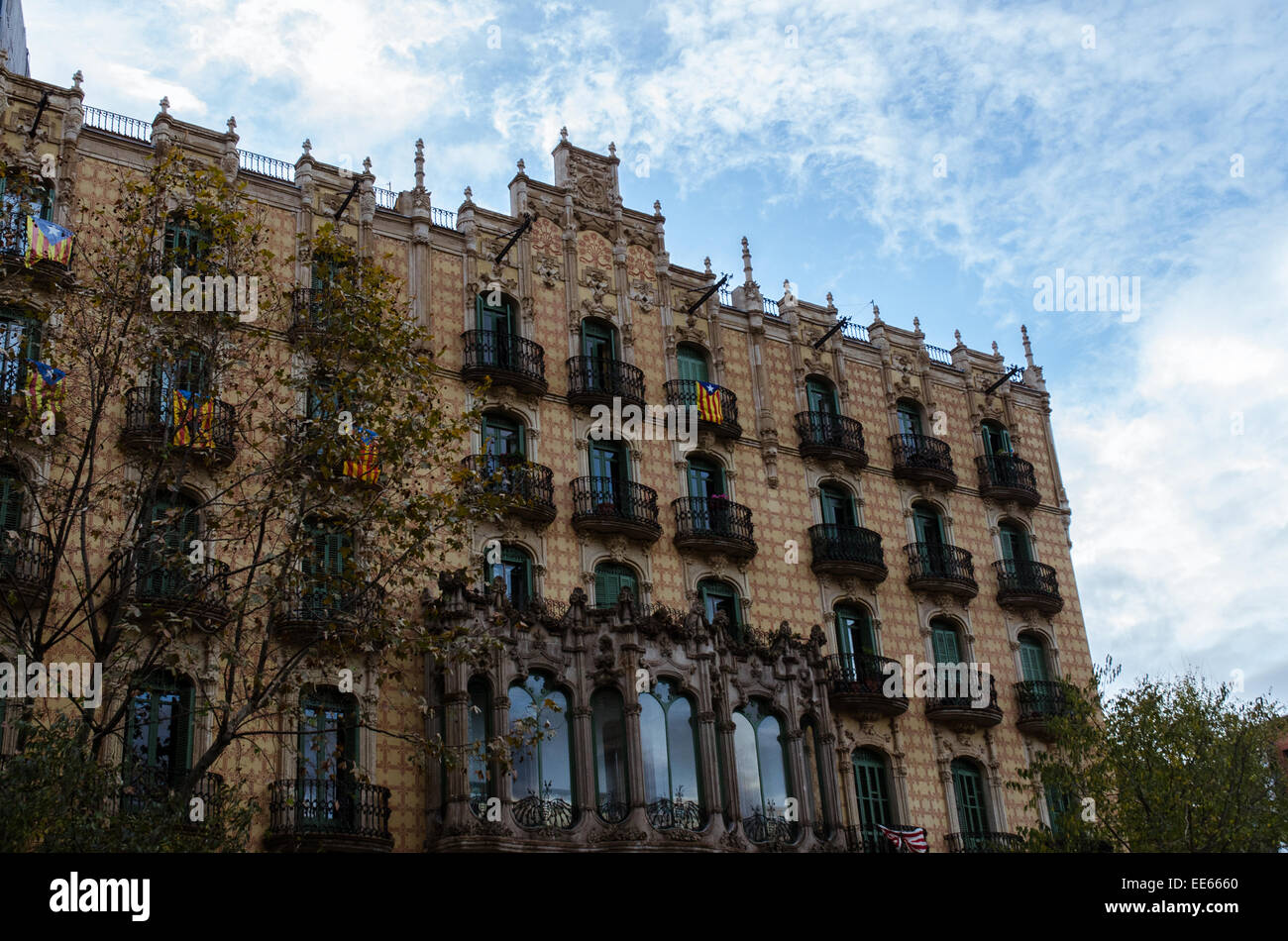 A piedi a Barcellona, in Catalogna, Spagna Foto Stock