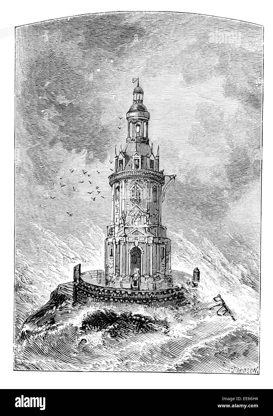 La torre del faro di Cordouan de Foix estuario Gironde francia - francese Tour de Cordouan Rinascimento del XVI secolo Foto Stock