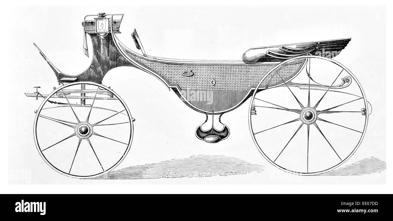 Famiglia Landau carrello coach signori seta & Sons veicolo a ruote a cavallo il passeggero privato eleganza sospensione di trasporto Foto Stock
