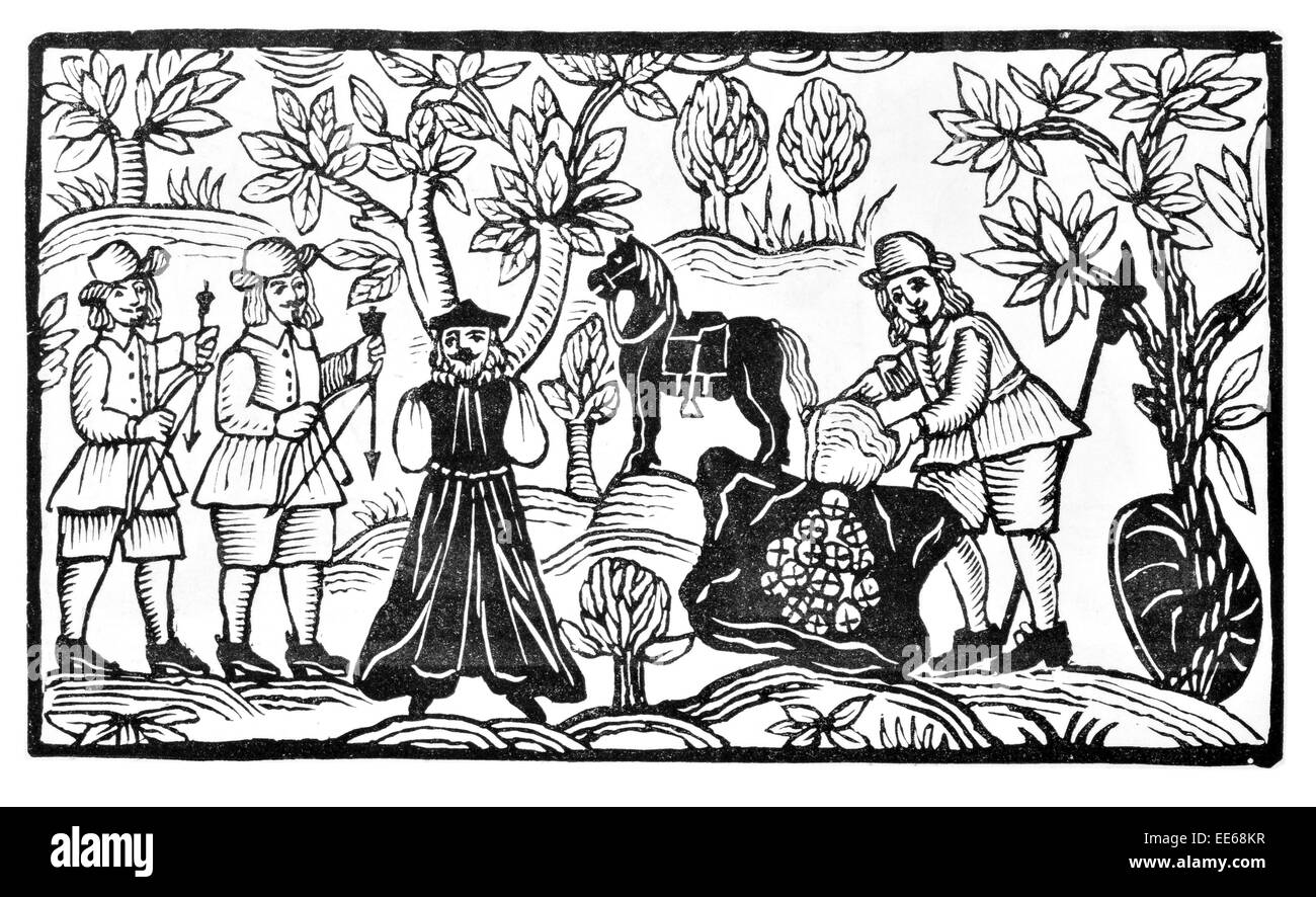 Robbin cofano arciere palla bowman folklore leggenda medievale spadaccino merry uomini knight Nottingham hero XIII XIV XV secolo era Foto Stock