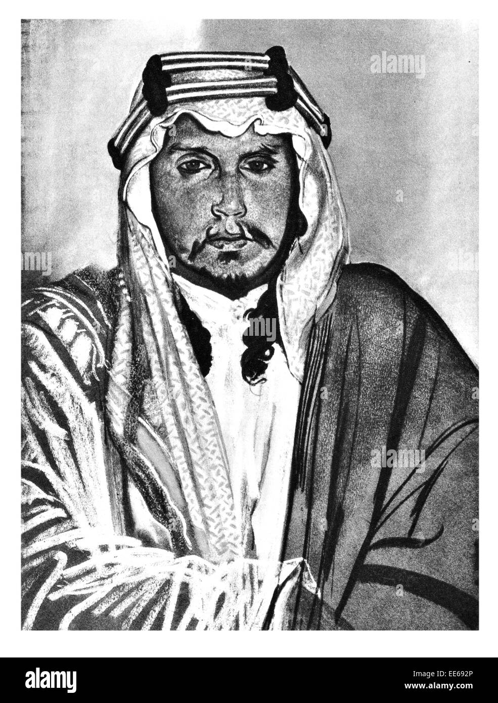 Sherif Shakir bin Zeid Thomas Edward Lawrence d'Arabia Rivolta Araba Ottomano impero turco militare di guerra Foto Stock