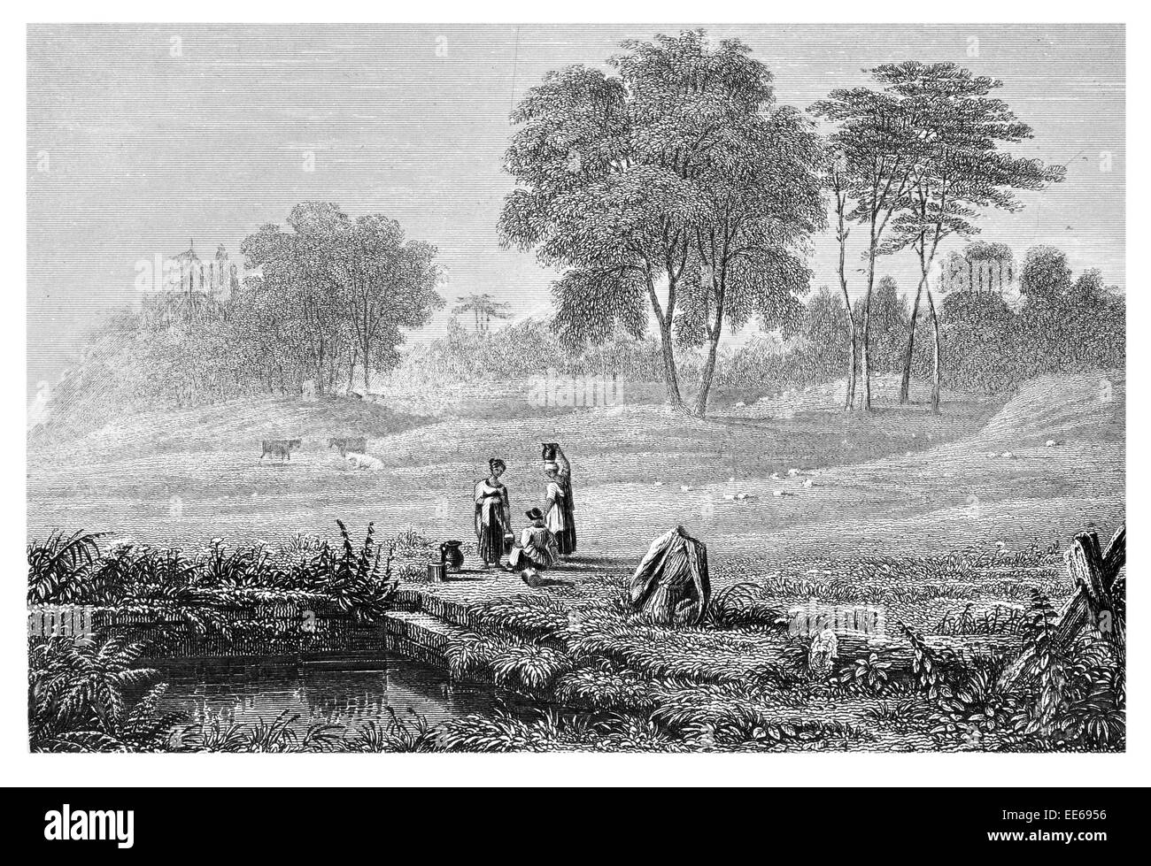 Peg O'Nelly ben Clitheroe Watering Hole acqua fresca di sorgente Lancashire North West England 1879 Inglese Isole britanniche Foto Stock