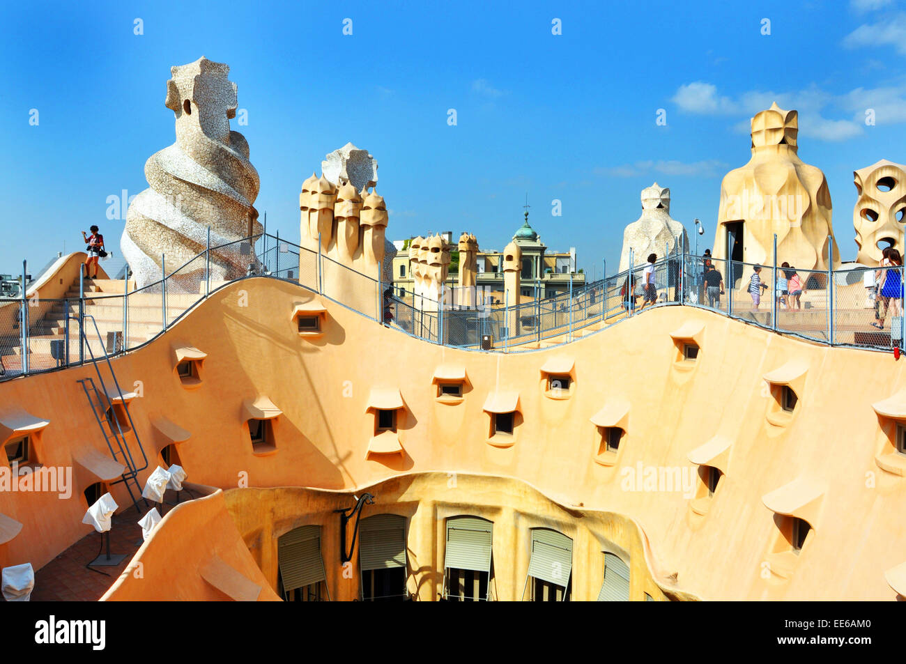 Casa Mila Antoni Gaudì Barcellona Spagna Foto Stock