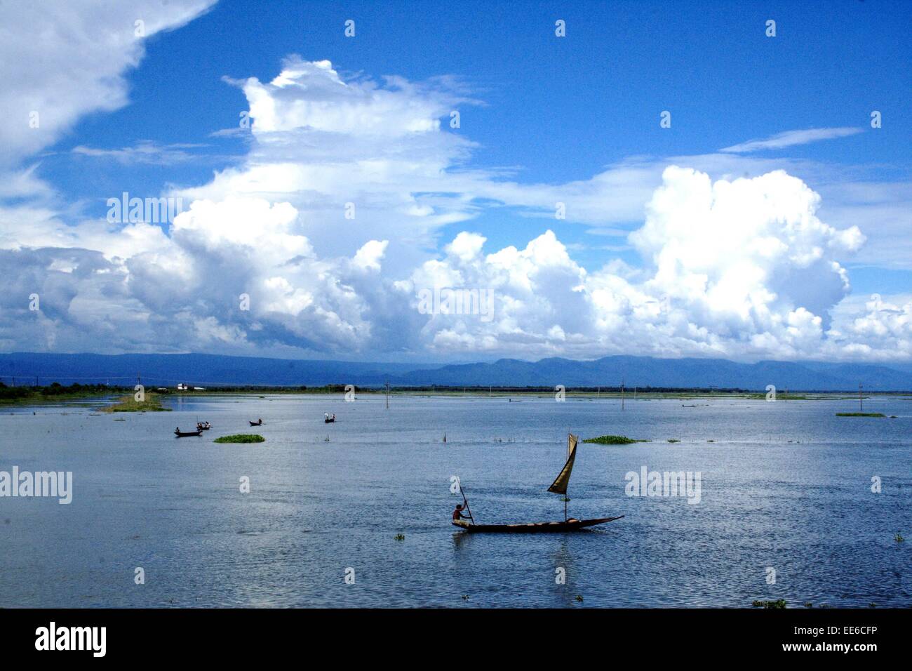 Bangladesh 10 gennaio 2015. Tanguar Haor Sunamganj, Bangladesh. Foto Stock