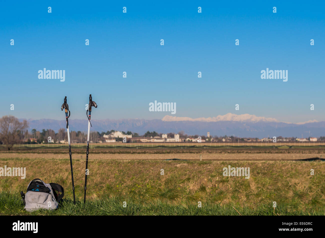 Per una vita sana, attrezzatura per il nordic walking Foto Stock