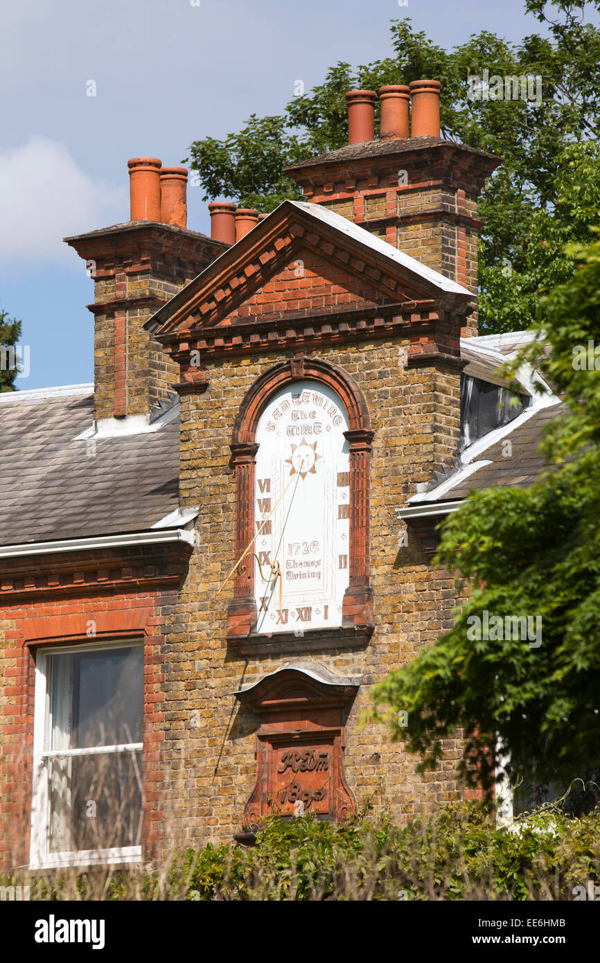 UK, Londra, Twickenham, Riverside Dial House, ex casa di famiglia Twining, la meridiana Foto Stock
