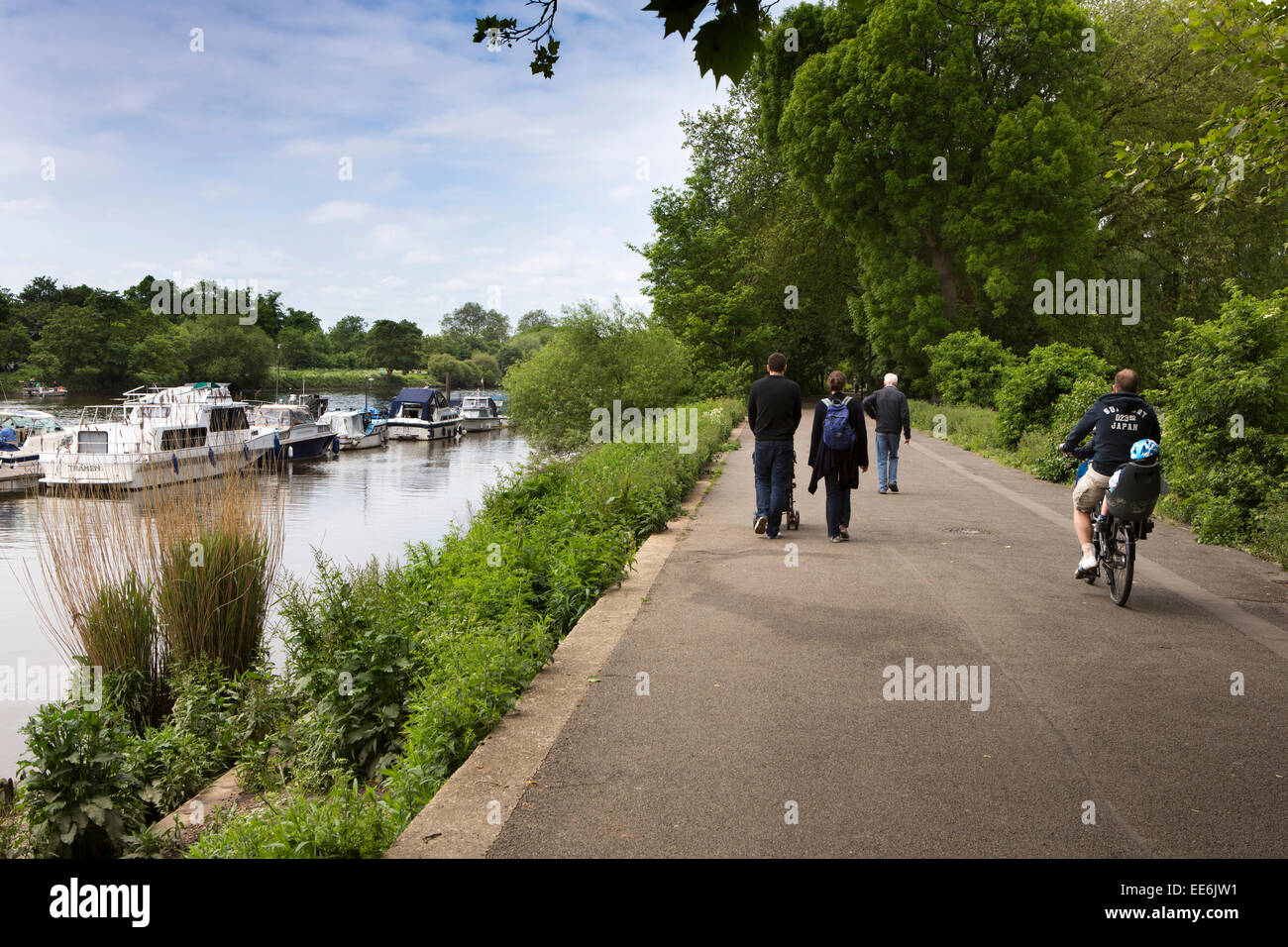 UK, Londra, Twickenham, River Thames Path a Marble Hill House Foto Stock