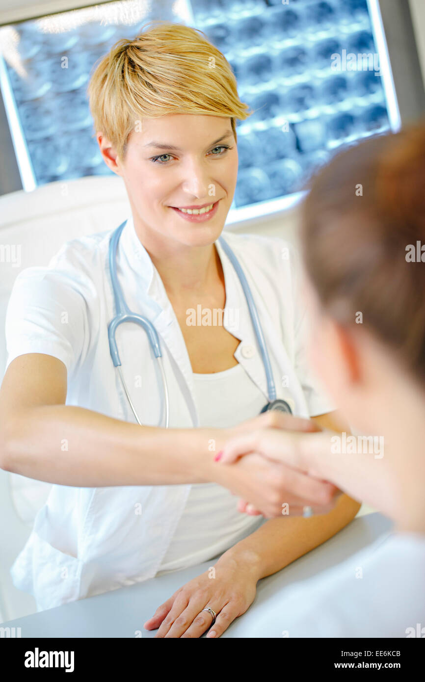 Persona in consultazione Foto Stock