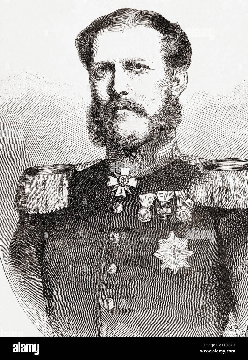 Duke William o Willem di Mecklenburg-Schwerin, 1827 - 1879. Foto Stock