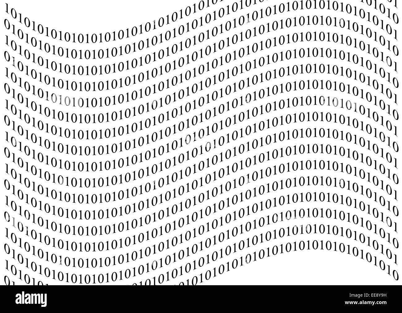 Codice binario sequenza numerica di dati digitali Foto Stock