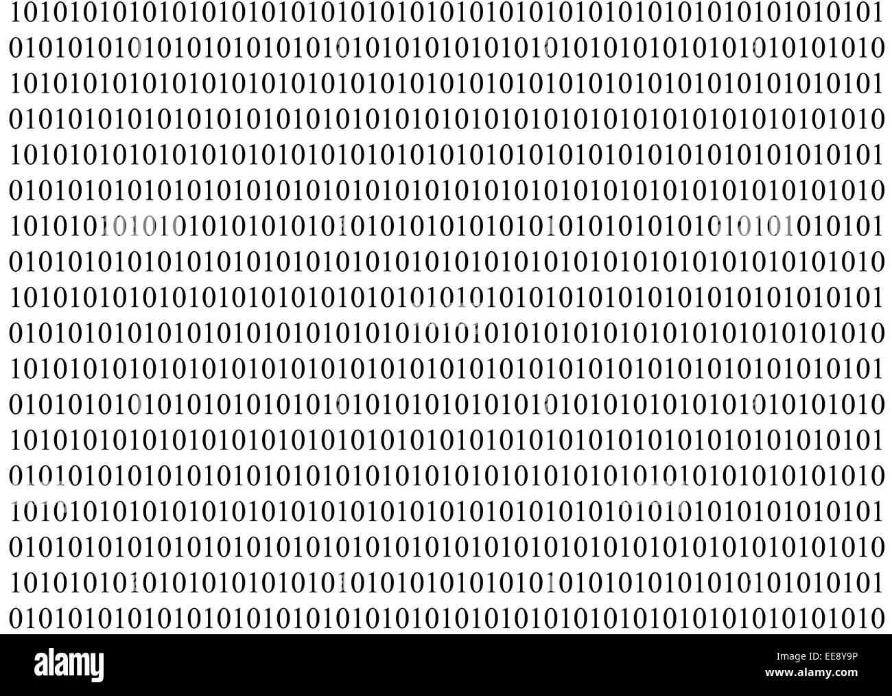 Codice binario sequenza numerica di dati digitali Foto Stock