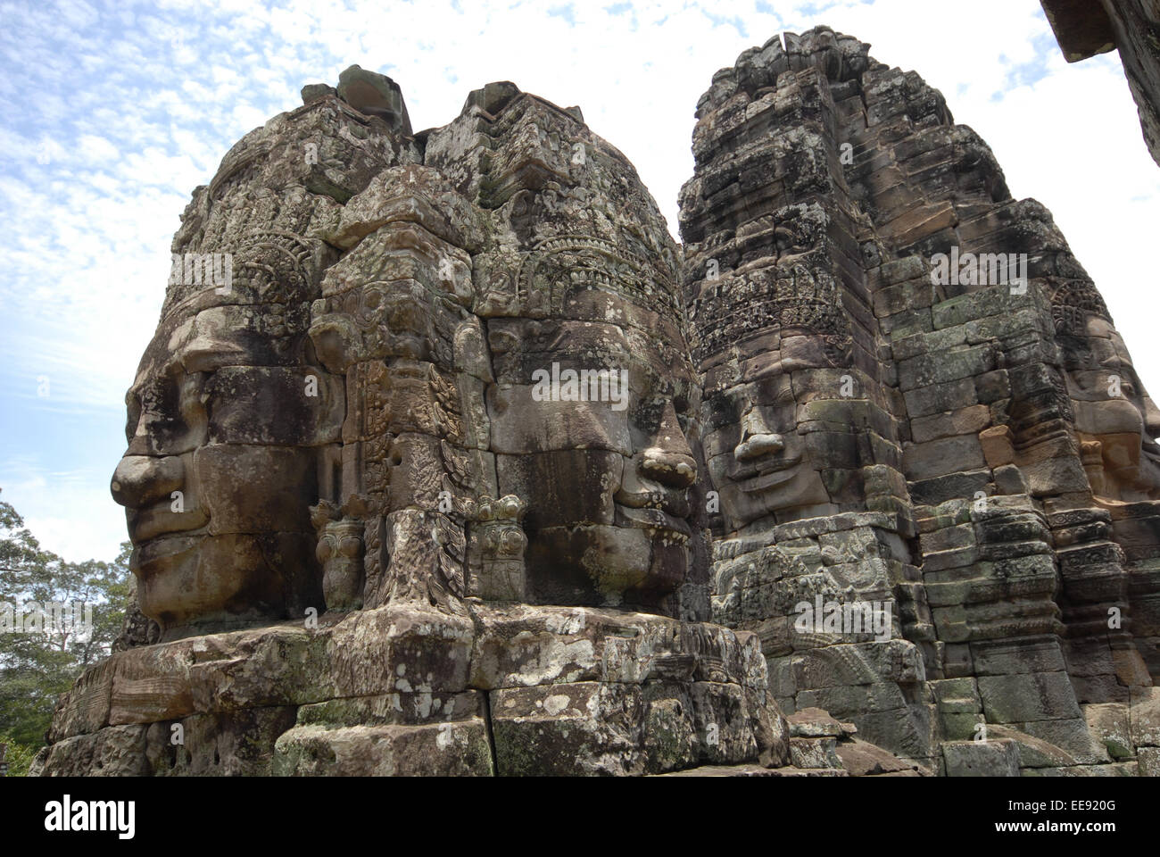 Rovine di Angkor Thom a Angkor Wat Cambogia Foto Stock