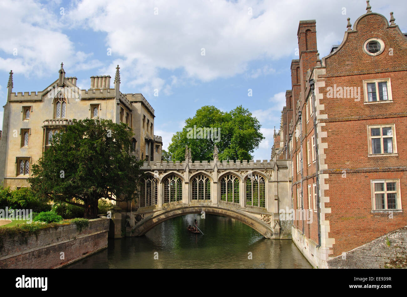 Ponte dei Sospiri, St John's College di Cambridge, Inghilterra, Regno Unito Foto Stock