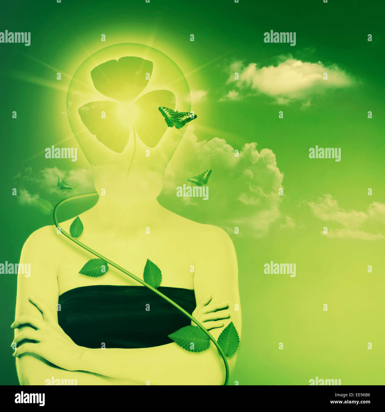 Ecologia e sviluppo sostenibile concetto per il tuo design Foto Stock