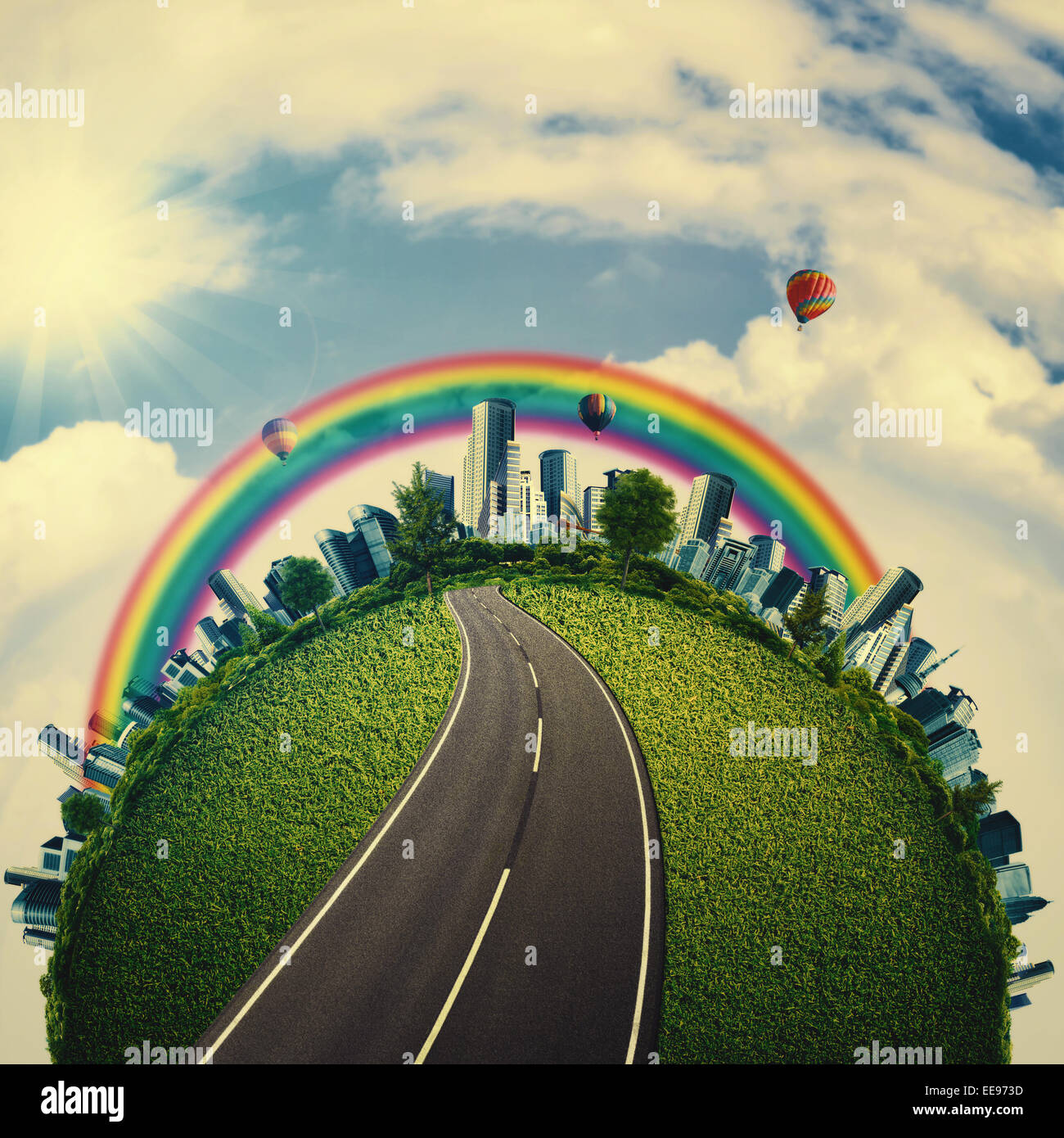 Lo sviluppo sostenibile. Ambientali astratti sfondi per il tuo design Foto Stock