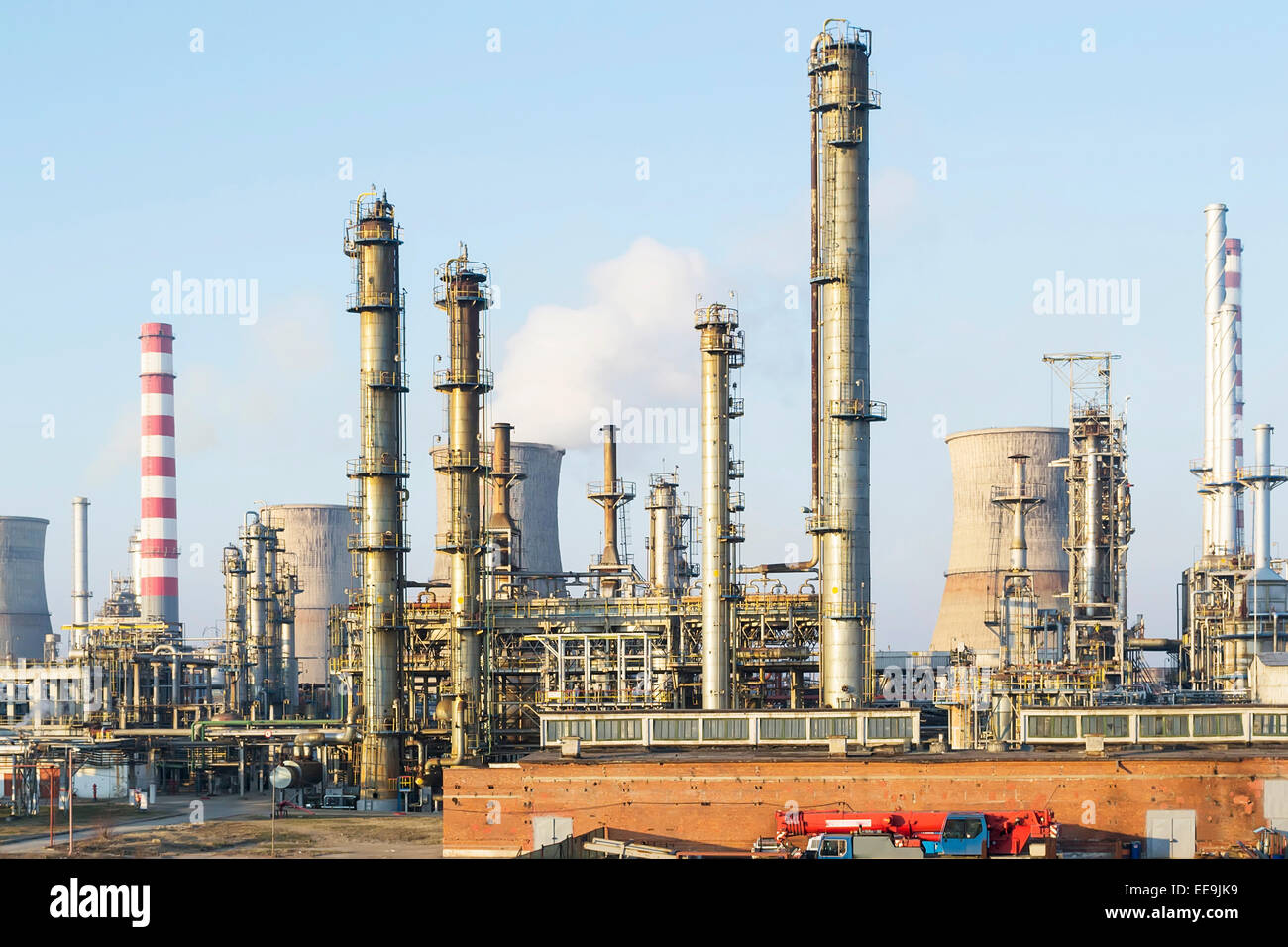 Panoramica dei vari impianti petrolchimici Foto Stock