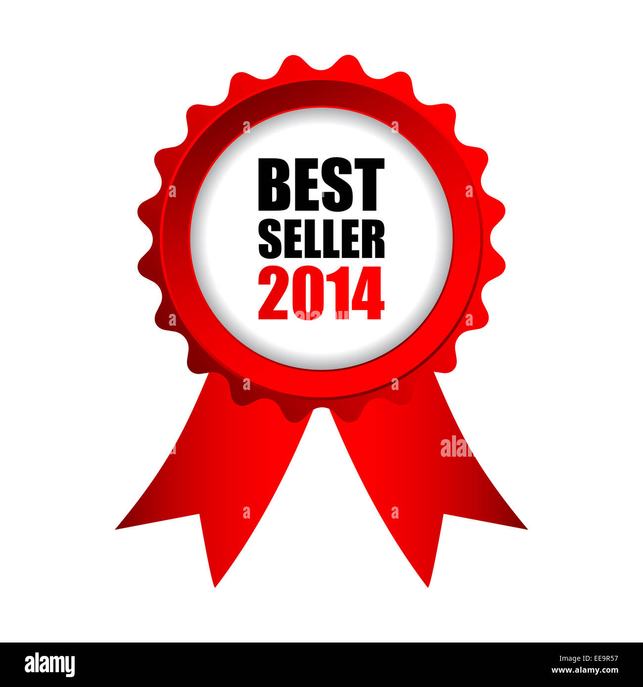 Miglior venditore 2014 badge rosso Foto Stock