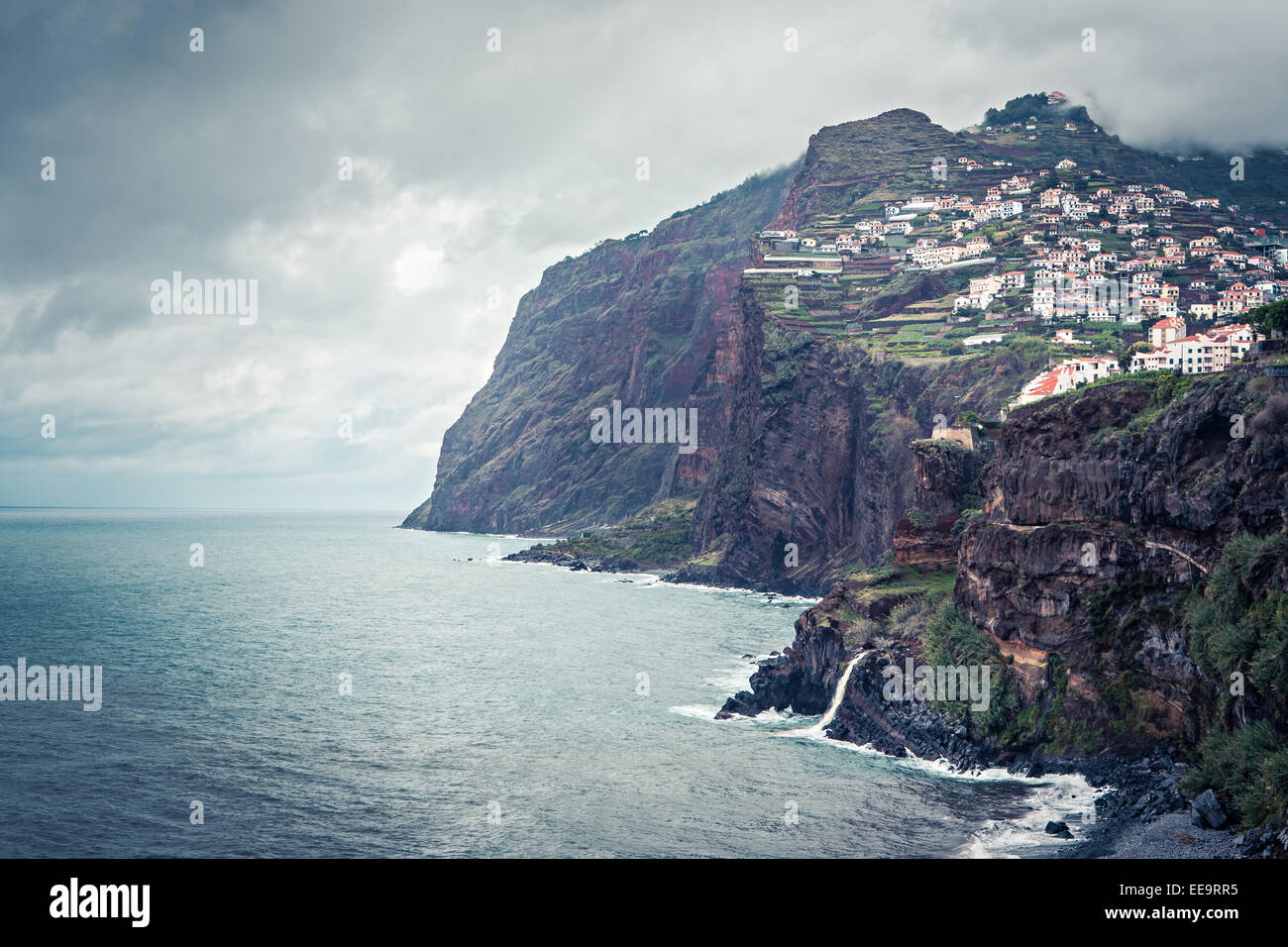 Camara de Lobos sull' isola di Madeira, Portogallo. Foto Stock