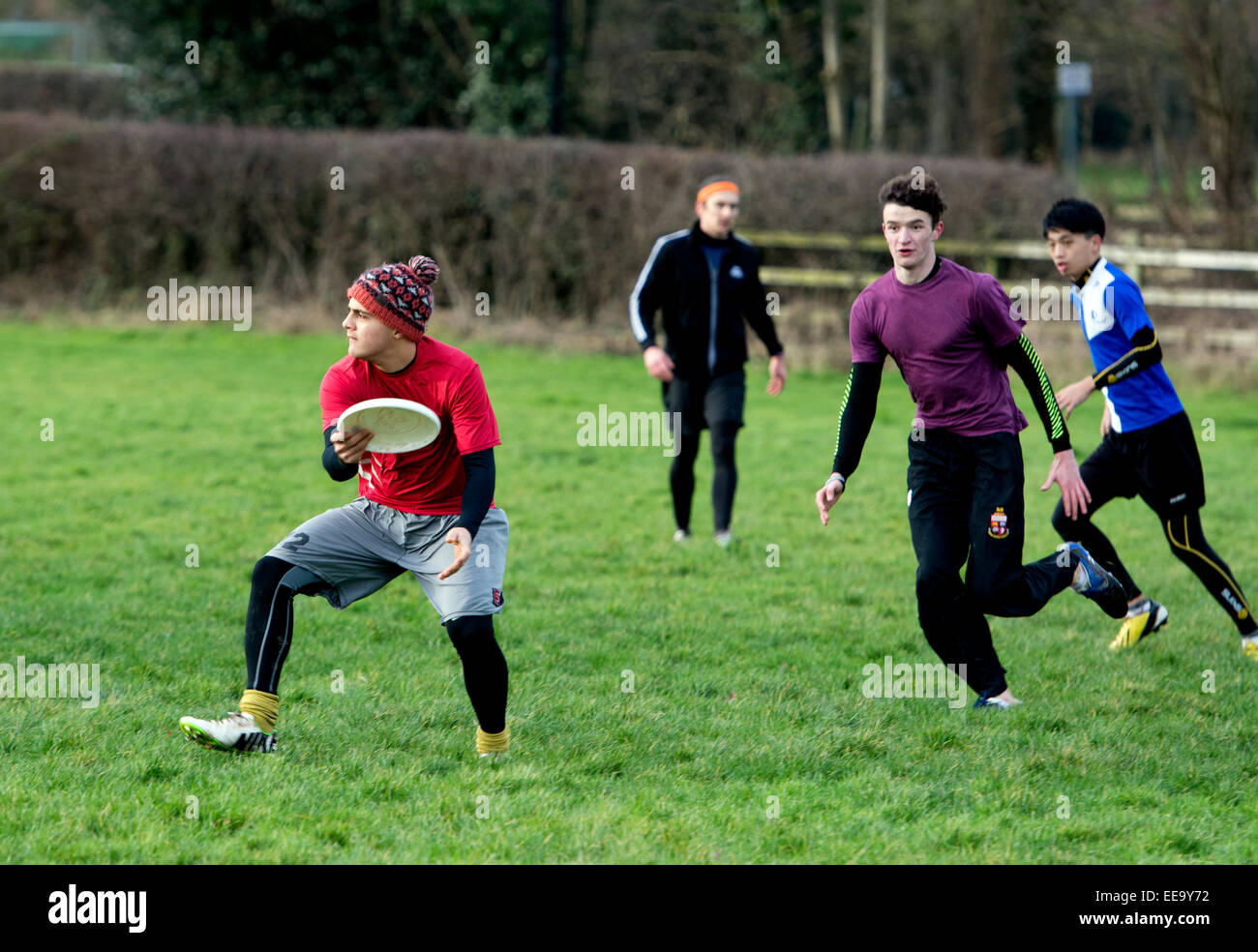 Università sport - Ultimate Frisbee Foto Stock