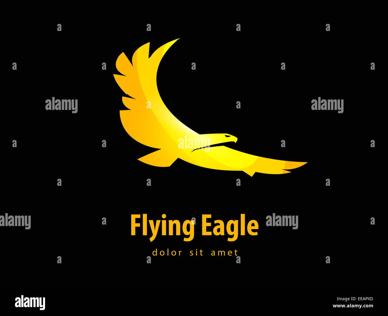 Eagle Vector Design modello. un uccello o un'icona animale. Foto Stock