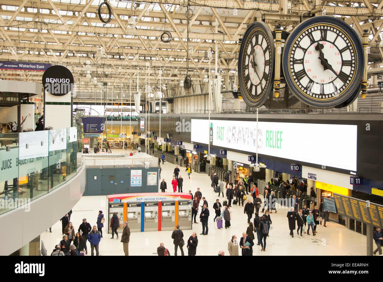 Stazione Waterloo di Londra. Foto Stock