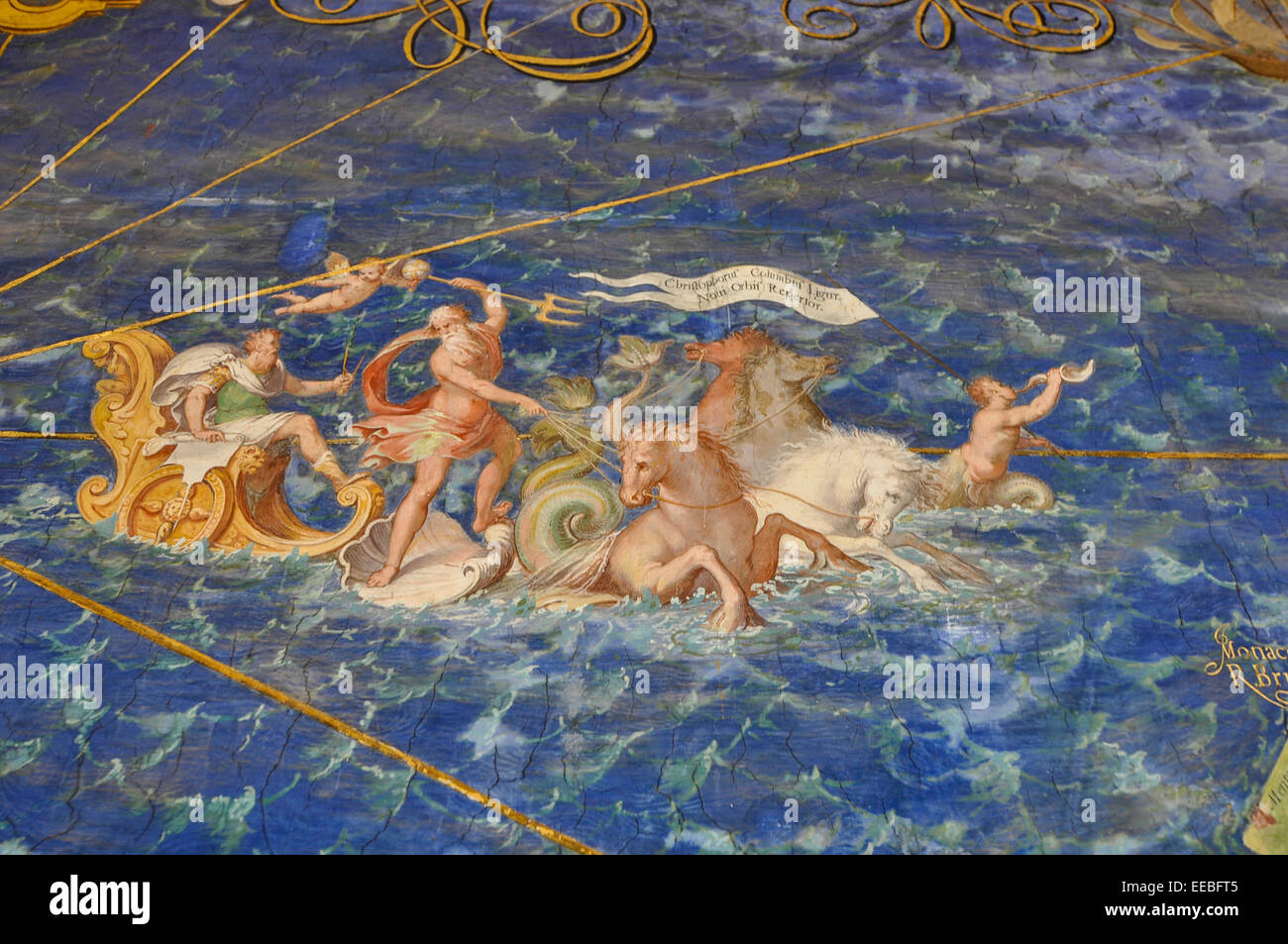 Aintings olio di antiche mappe Italia nel Museo del Vaticano, Italia Foto Stock