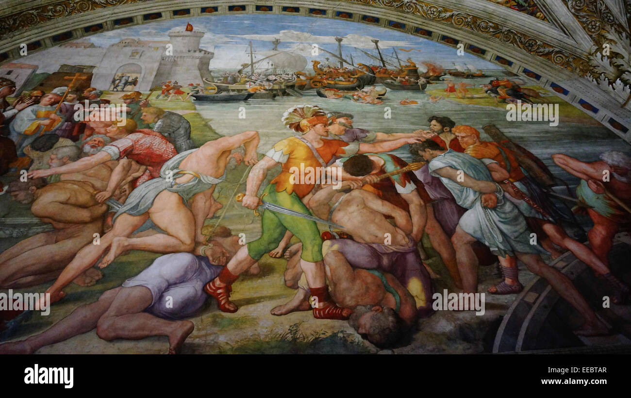 Dipinti nel Museo del Vaticano, Le Stanze di Raffaello Foto Stock