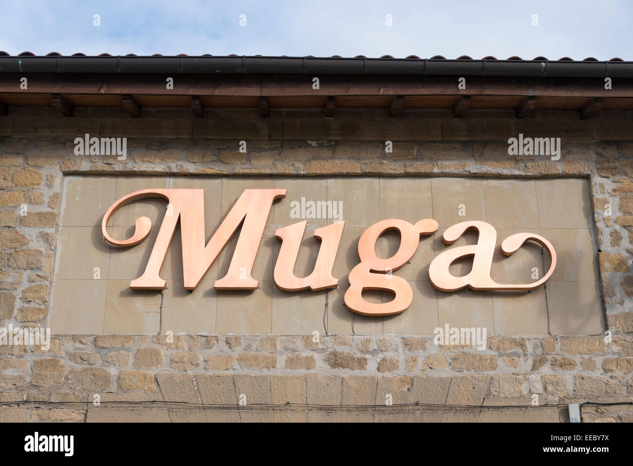 La Muga vineria o Bodega a Haro, la capitale del vino Rioja rendendo area in Spagna Foto Stock