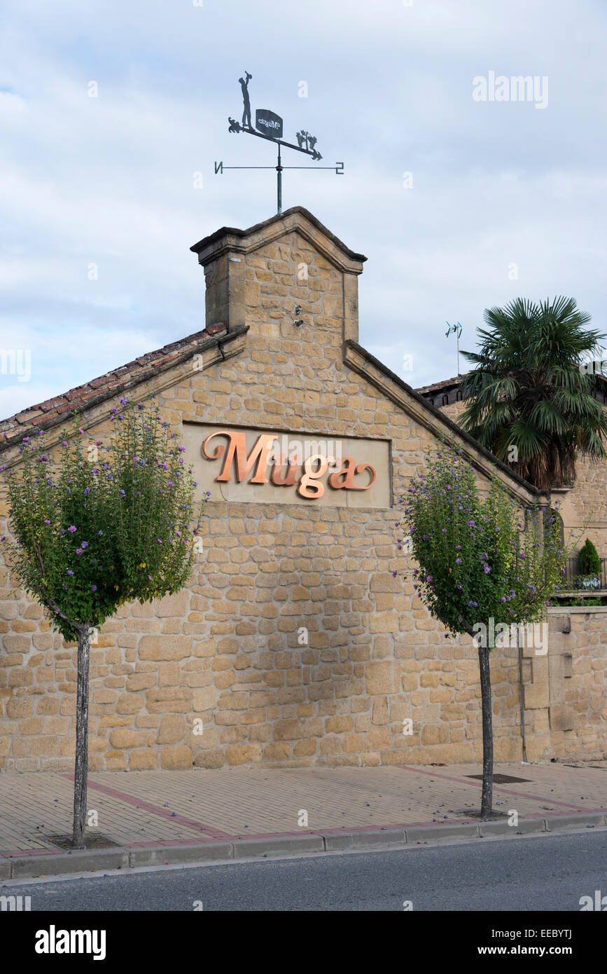 La Muga vineria o Bodega a Haro, la capitale del vino Rioja rendendo area in Spagna Foto Stock